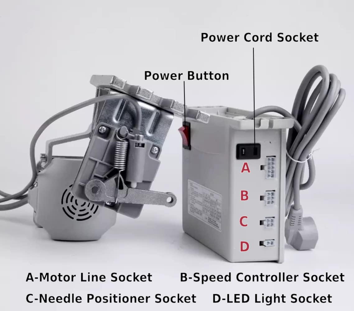 Industrial Sewing Machine External Needle Positioner / Synchronizer For Brushless Motors - Metal Kit With Handwheel Fixed Shaft