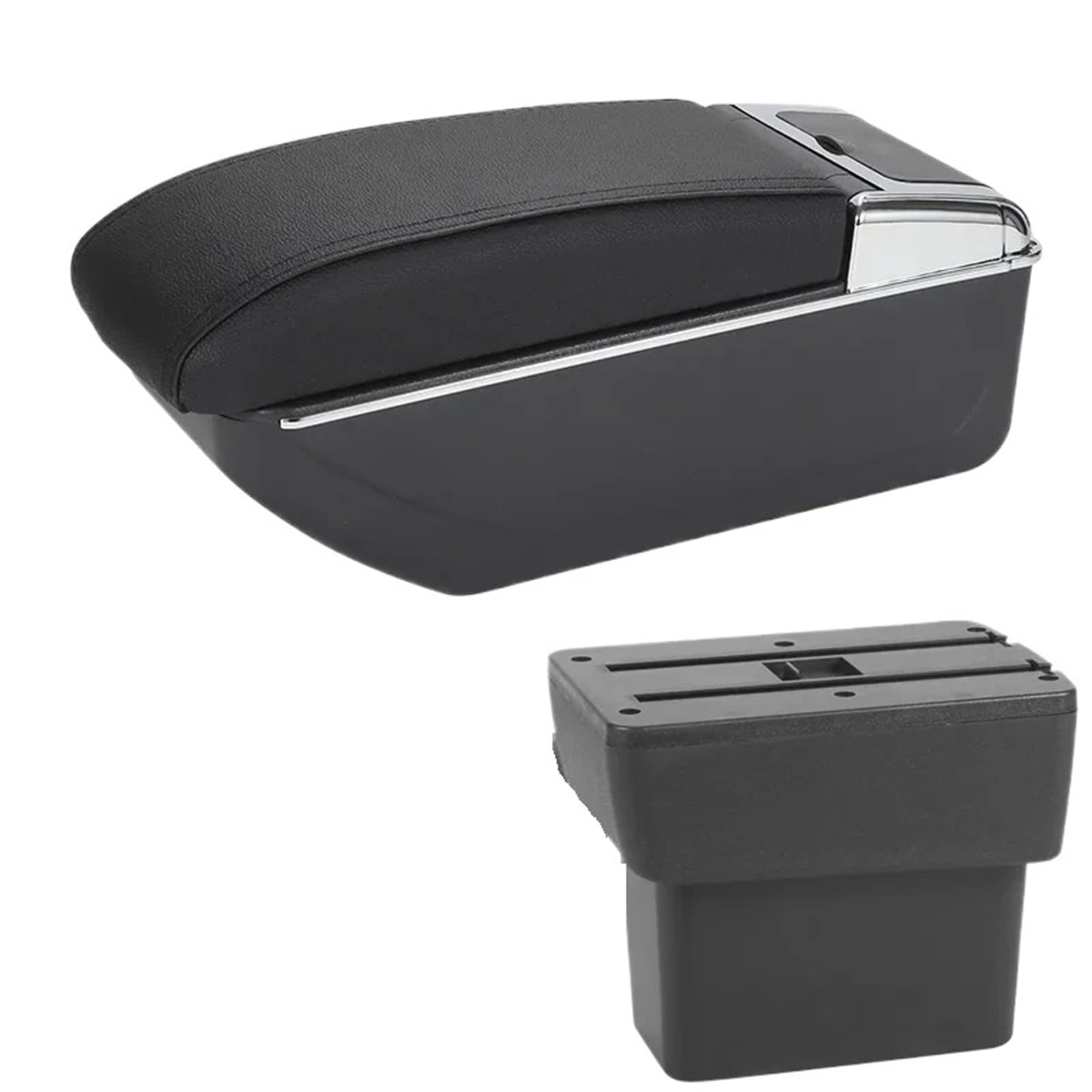 NOKRGQW Car Armrest Box For Nissan Note E-Power 2016-2022 Armrest Central Storage Box Dedicated Interior Retrofit Car Accessories(B2 Black line 7USB)
