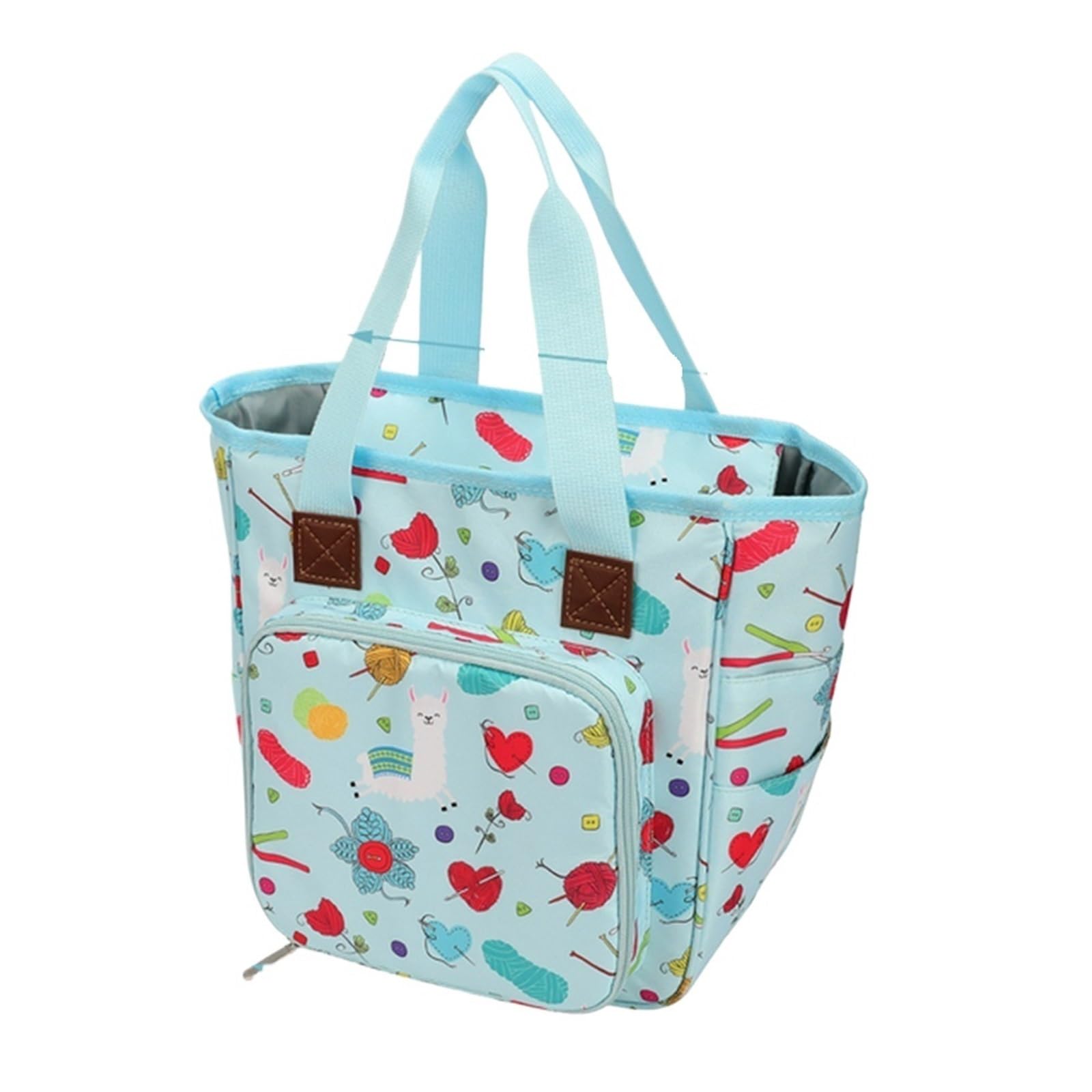 projekttasche für strickzeug Empty Knitting Storage Bag Crochet for Hook Sewing Tools Needles and DIY Needle Arts Craft Yarn für Wolle und Strickzubehör(Color 1)