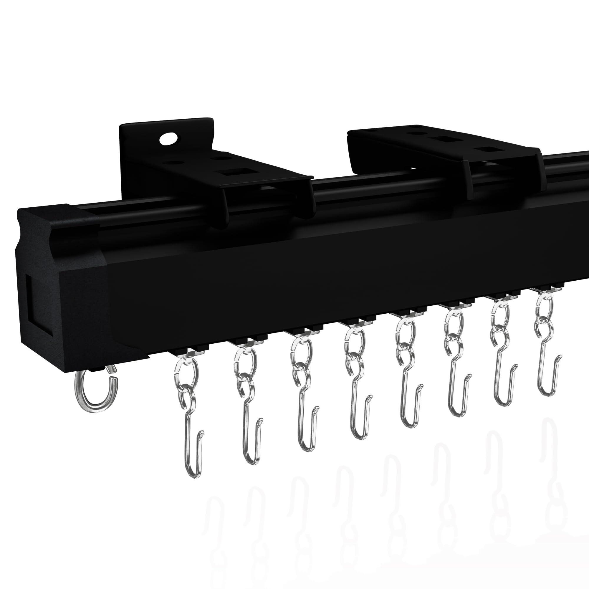 Jos & Haz Ceiling Curtain Track Set - 3ft-13ft / 4 Meter - Ceiling Track for Curtains-Room Divider - Curtain Track Ceiling Mount For Living Room Bedroom Drop Ceiling Shower-Ceiling Track System