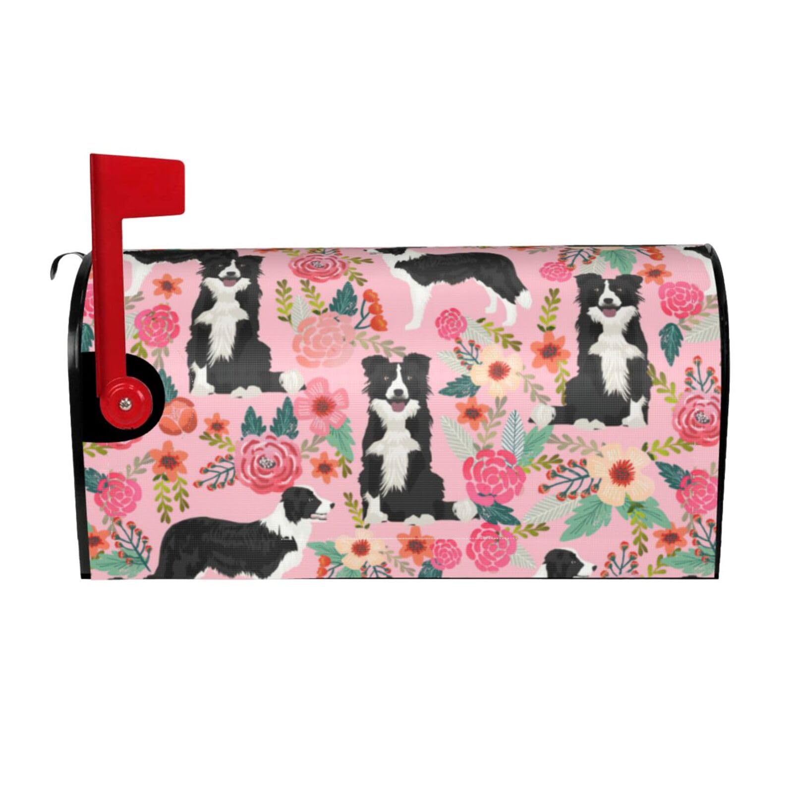 Dog Print Mailbox Cover Wraps Post Letter Box Cover Decor For Outside Garden Yard Farmhouse Home