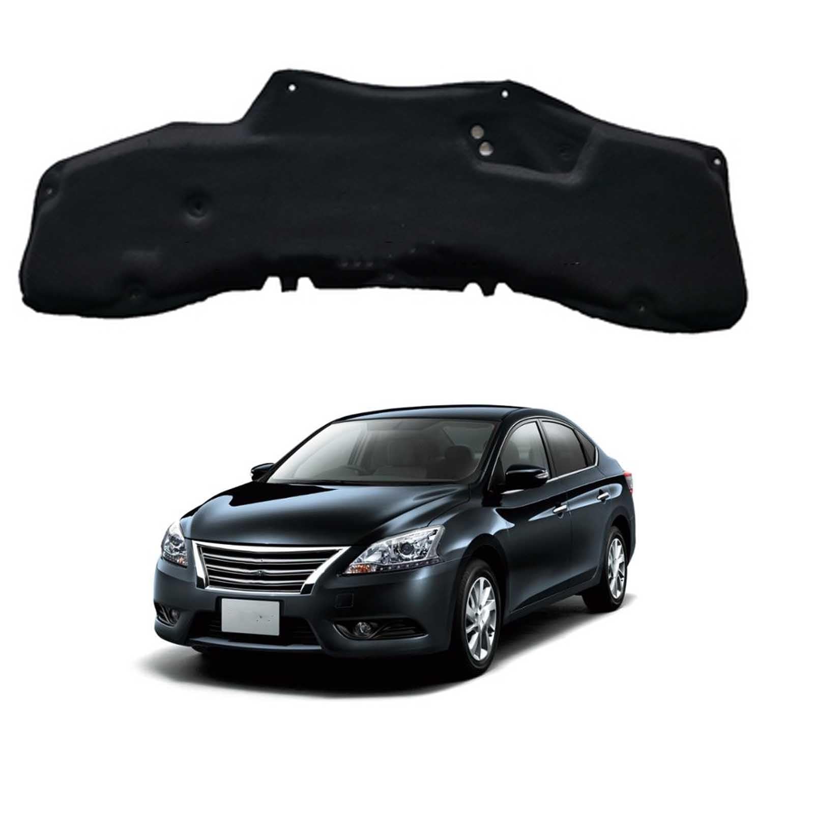 Papep Normal Heat Shield & Soundproof Cotton For Nissan Sylphy 2012-2015, Bonnet Engine Insulation Mat, Noise Reduction Thermal Liner Cover For Car Hood