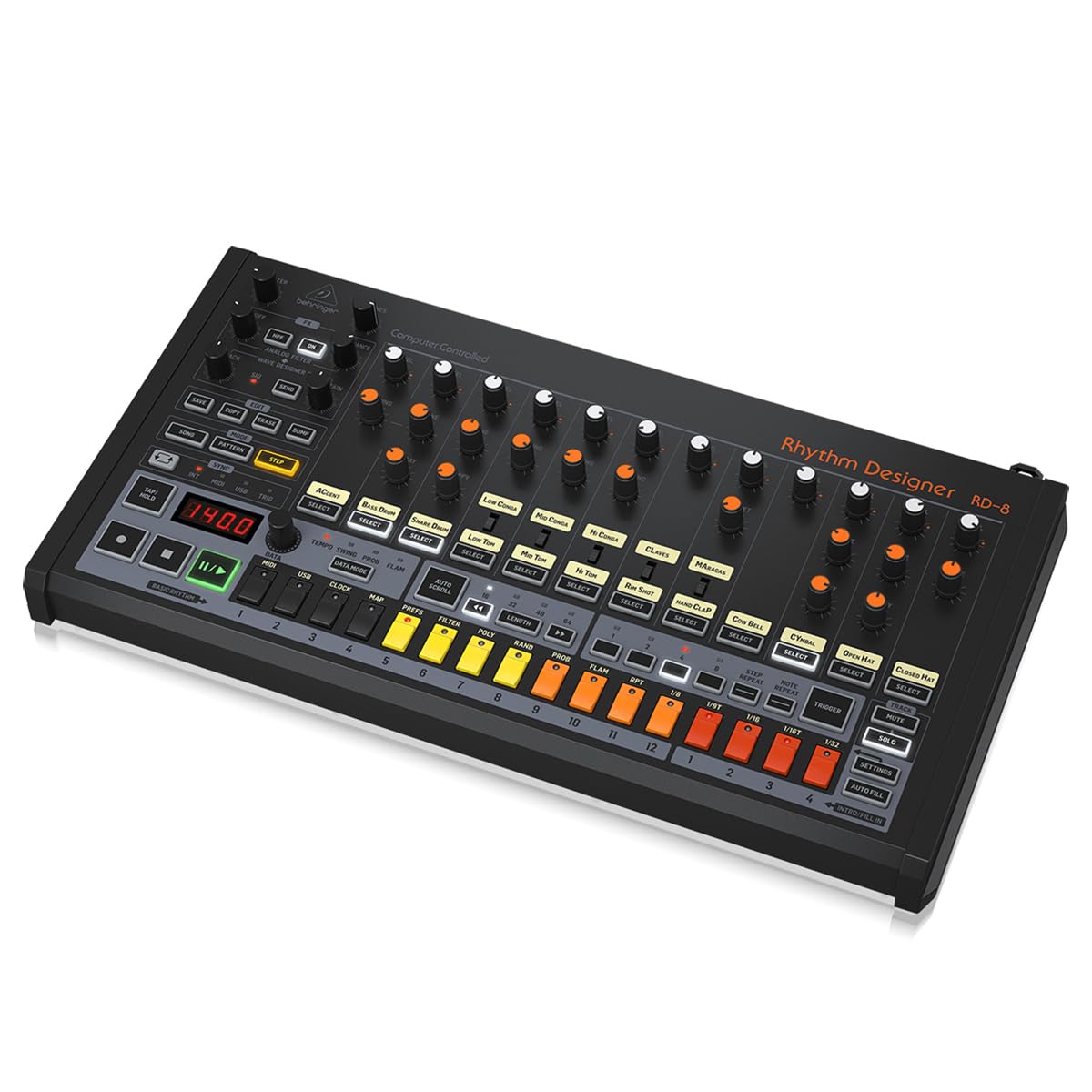 Amazon.com: Behringer RHYTHM DESIGNER RD-8 Classic Analog Drum