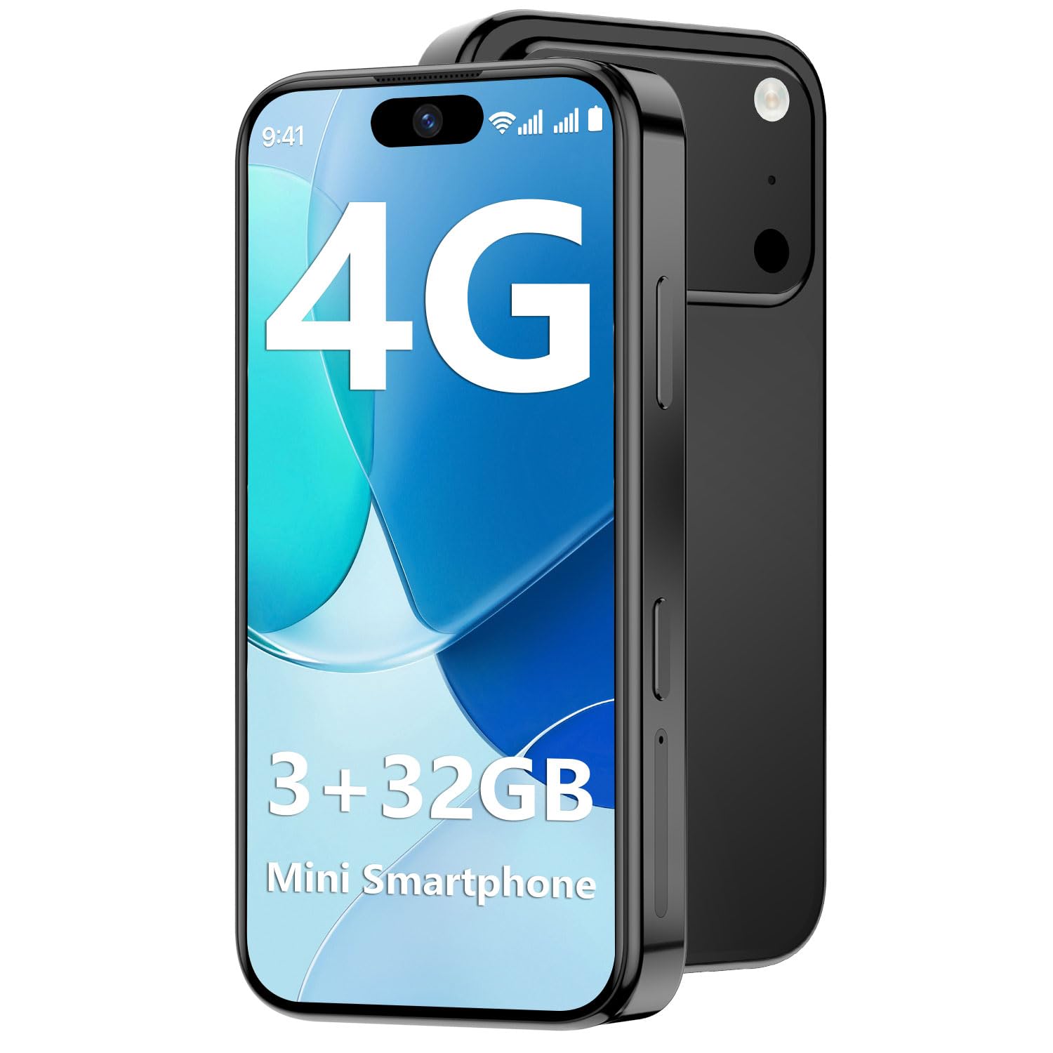 Photo 1 of BLKE AIR Mini Phone 4G Unlocked 3+32GB Mini Smartphone with 3.7'' HD Touch Screen 2000mAh Battery Compact Backup World's Smallest Phone for Kids & Students GPS Dual SIM Face ID Black