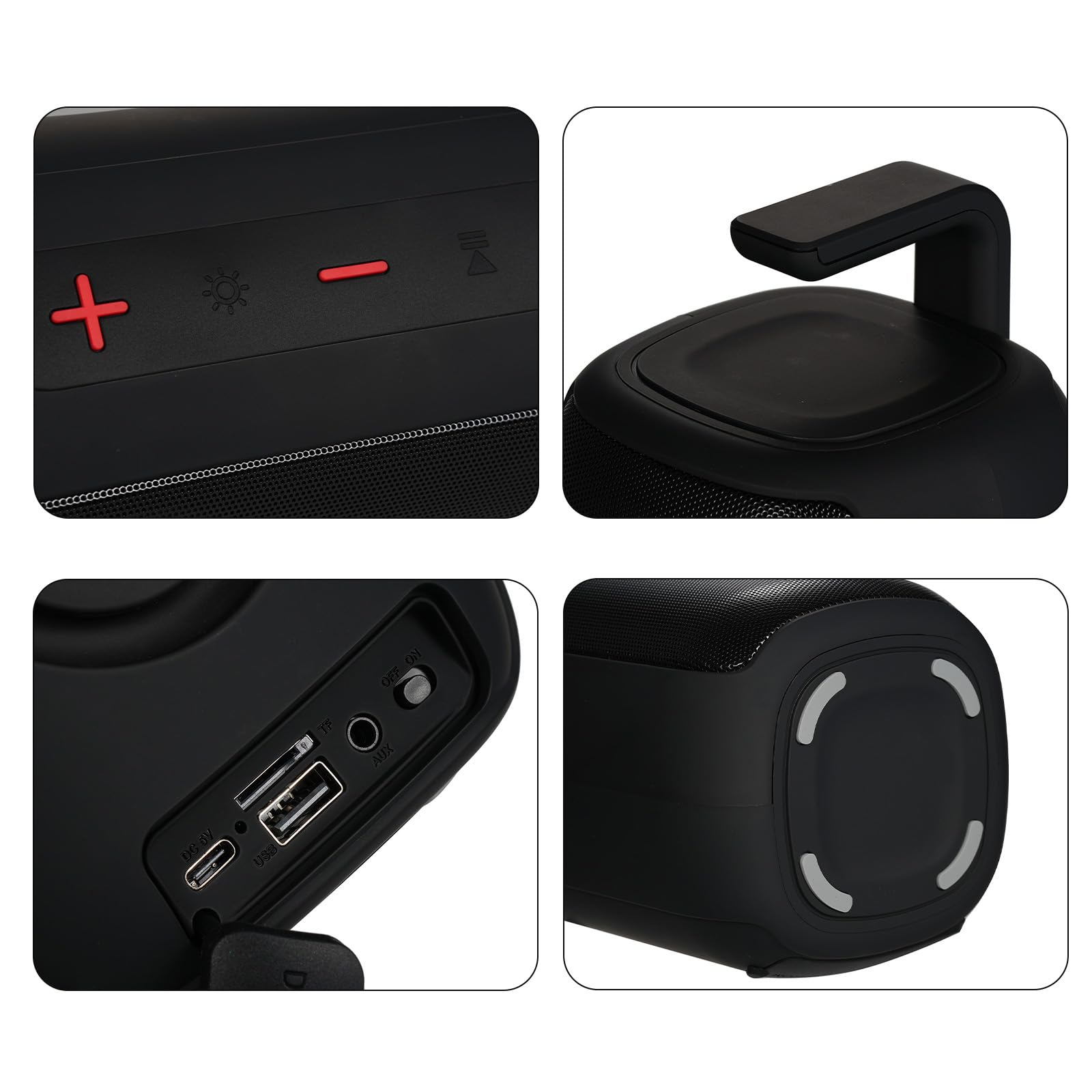 Wakects Portable BT Głośnik z Dźwiękiem 360 °, Odtwarzacz Muzyczny Wireless BT 5.2 Fast Connection Party Głośnik do Użytku na Zewnątrz (BLUE)