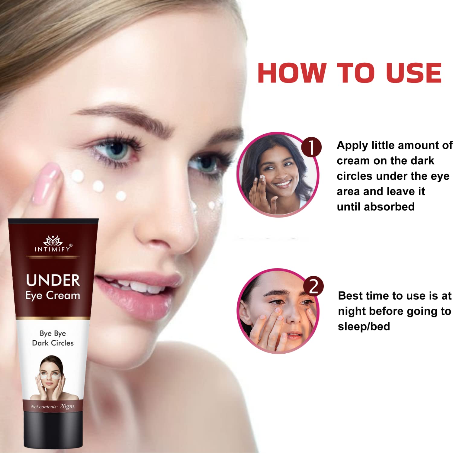 INTIMIFY Under Eye Cream For Dark Circles For Women & Men, Dark Circle Remover Cream With Shea Butter 20g — Amazon image 7