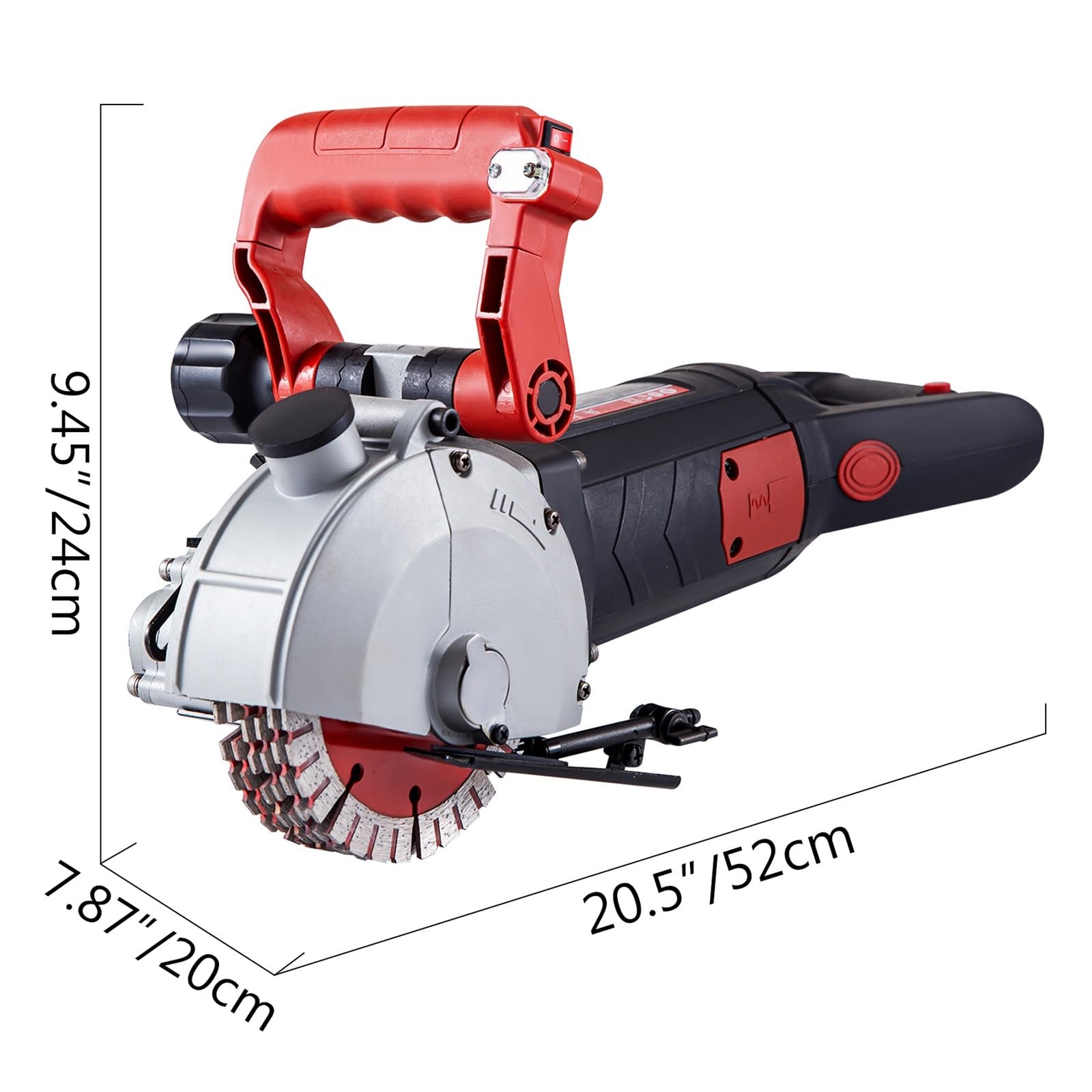 4800W Wall Chaser przecinarka do betonu elektryczna maszyna do rowkowania rowków laserowych 125mm piła tarczowa elektronarzędzia