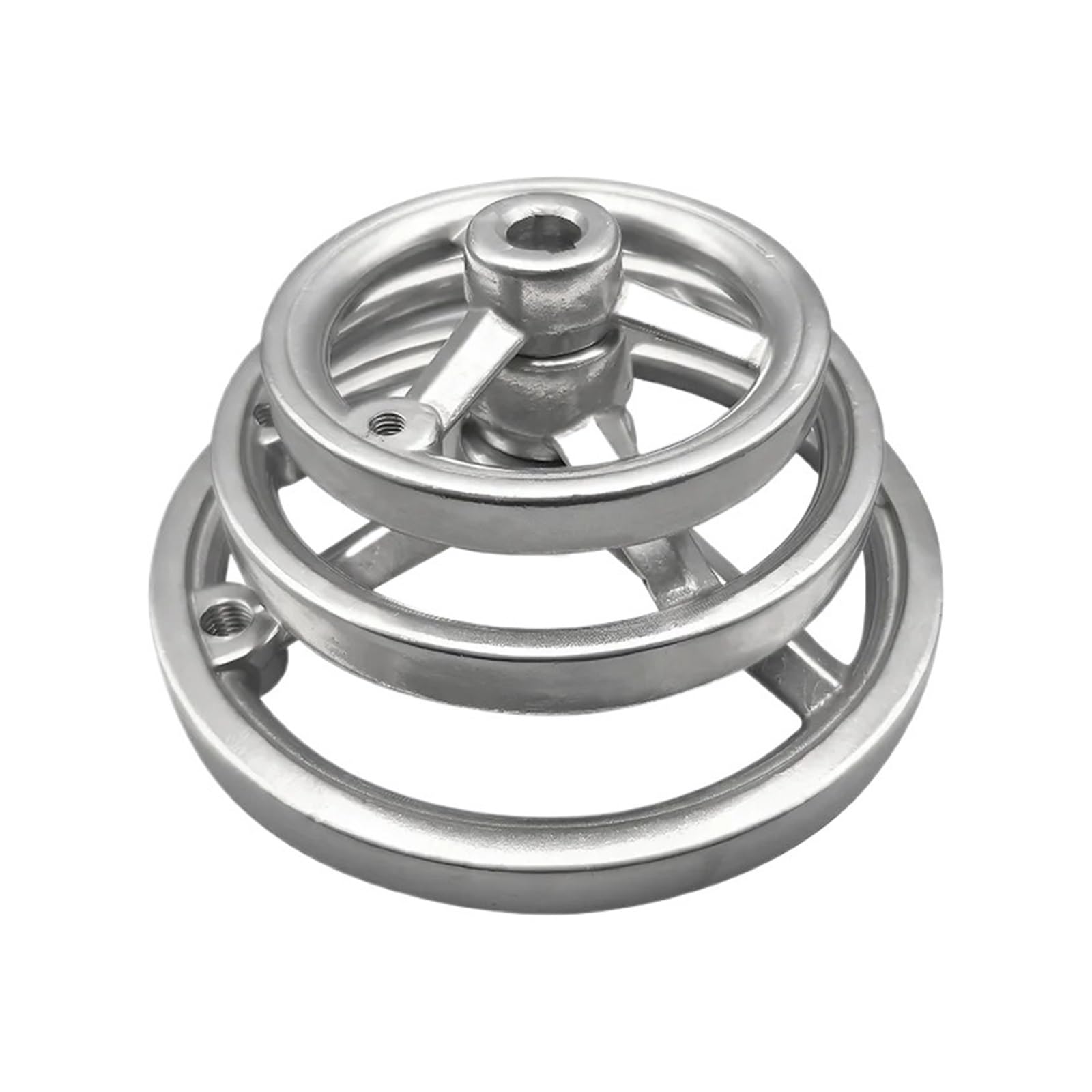 304 Stainless Steel Handwheel for Machine, Industrial Style Custom Steering Wheel for Car Truck Modification(C Wheel No Handle)