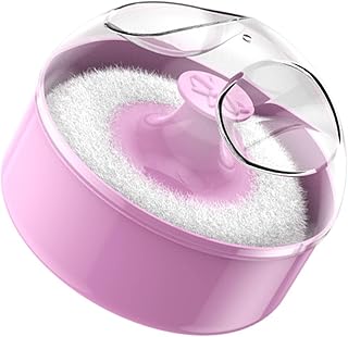 jiingekk Puff Boxes, caja de polvo cosmético para cuerpo de bebé y contenedor para bebé, caja de polvo suelta vacía, gran soplo, color rosa