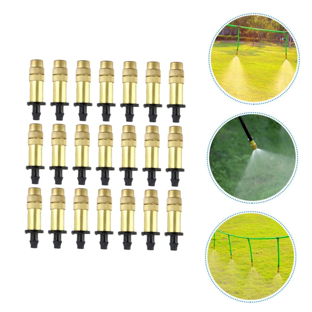 Happyyami 90 Pz Ugello in Rame Atomizzato Irrigatori a Spruzzo Per Irrigazione Ugello Per Tubo Di Irrigazione Gocciolatori Regolabili Kit Di Irrigazione a Goccia Verdura Ottone Plastica