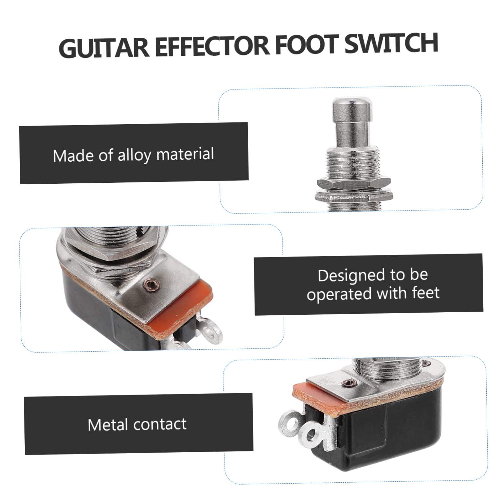 VICASKY 9piezas Pedales De Efecto Para Guitarra Interruptor De Duradero y Práctico Accesorio Musical Compacto Para Instrumentos
