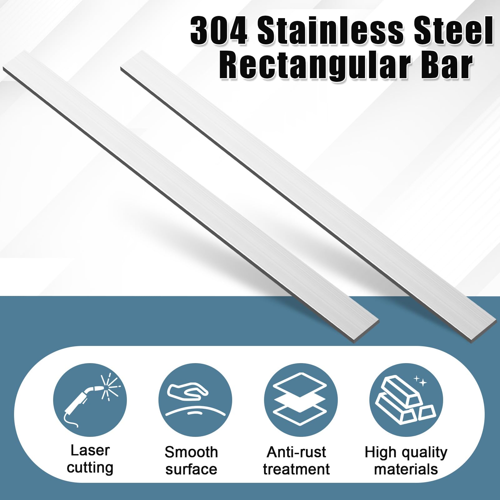6061 Aluminum Flat Bars - 2 Pack -4