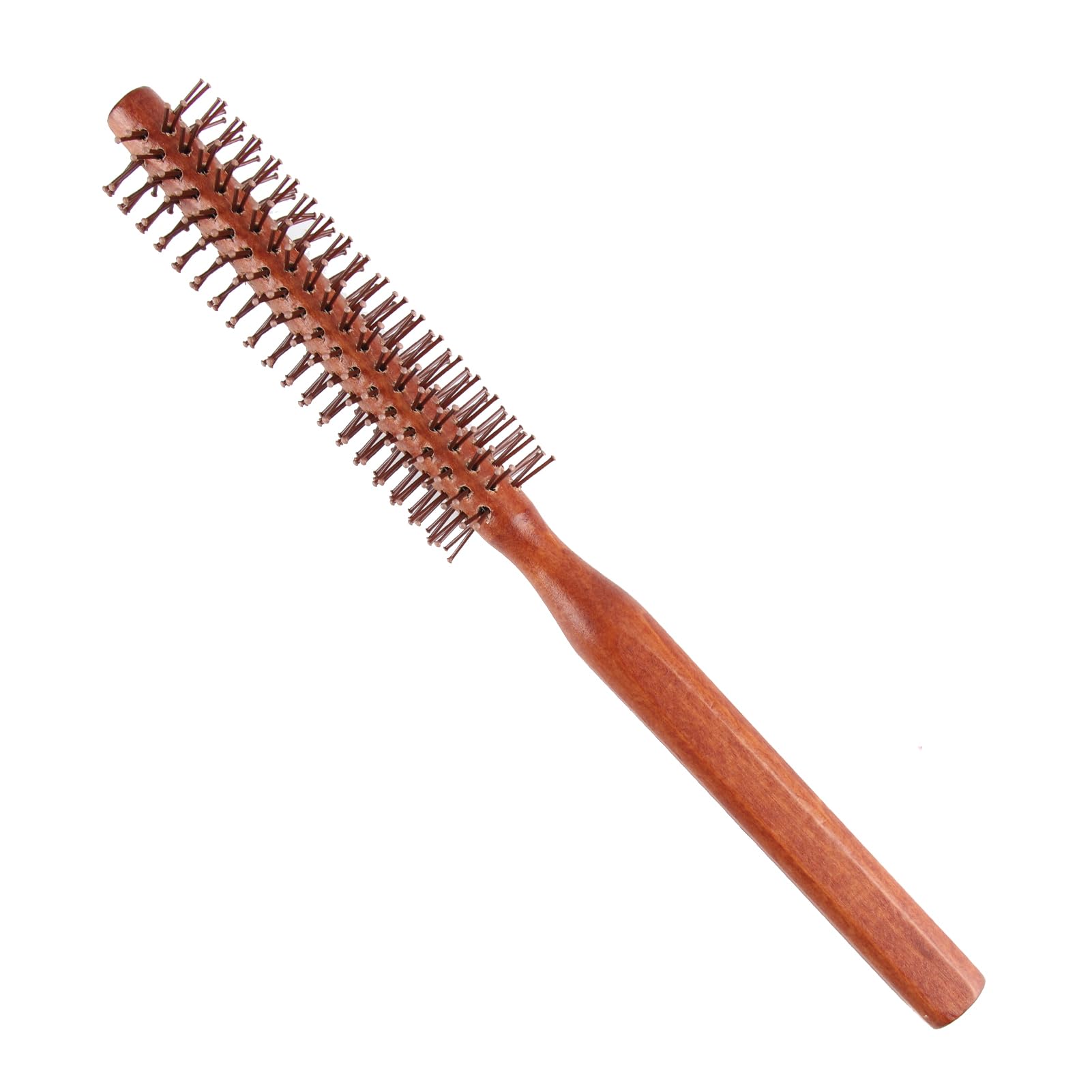 Cepillo Pelo Redondo de 1 Pieza, Cepillo Redondo Pelo Profesional, Cepillo Pelo Hombre, para Cabello Corto, Cabello Largo, Flecos, Barba, 21 Cm, para Secar, Alisar, Rizado