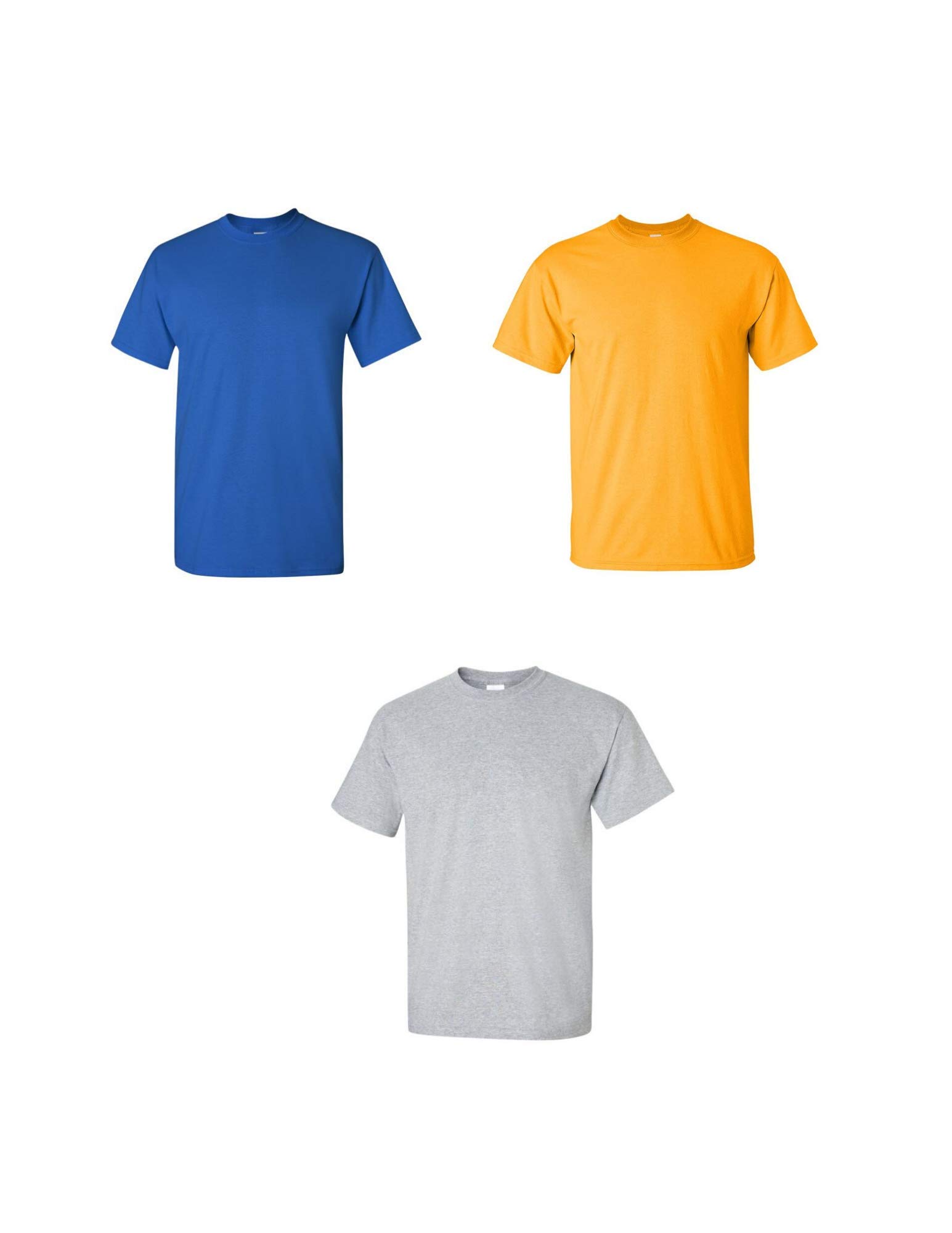 Gildan Men's Heavy Cotton Adult T-Shirt, 3-Pack, Sport Grey, L