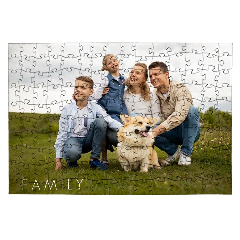 Wanapix | Puzzle in Legno Personalizzato con Foto e Testo | 150 Pezzi | Puzzle Originale | 36 x 25 cm | Rompicapo Adulti