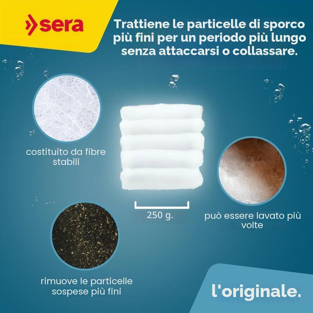 Sera - Ovatta per filtri, 250 g