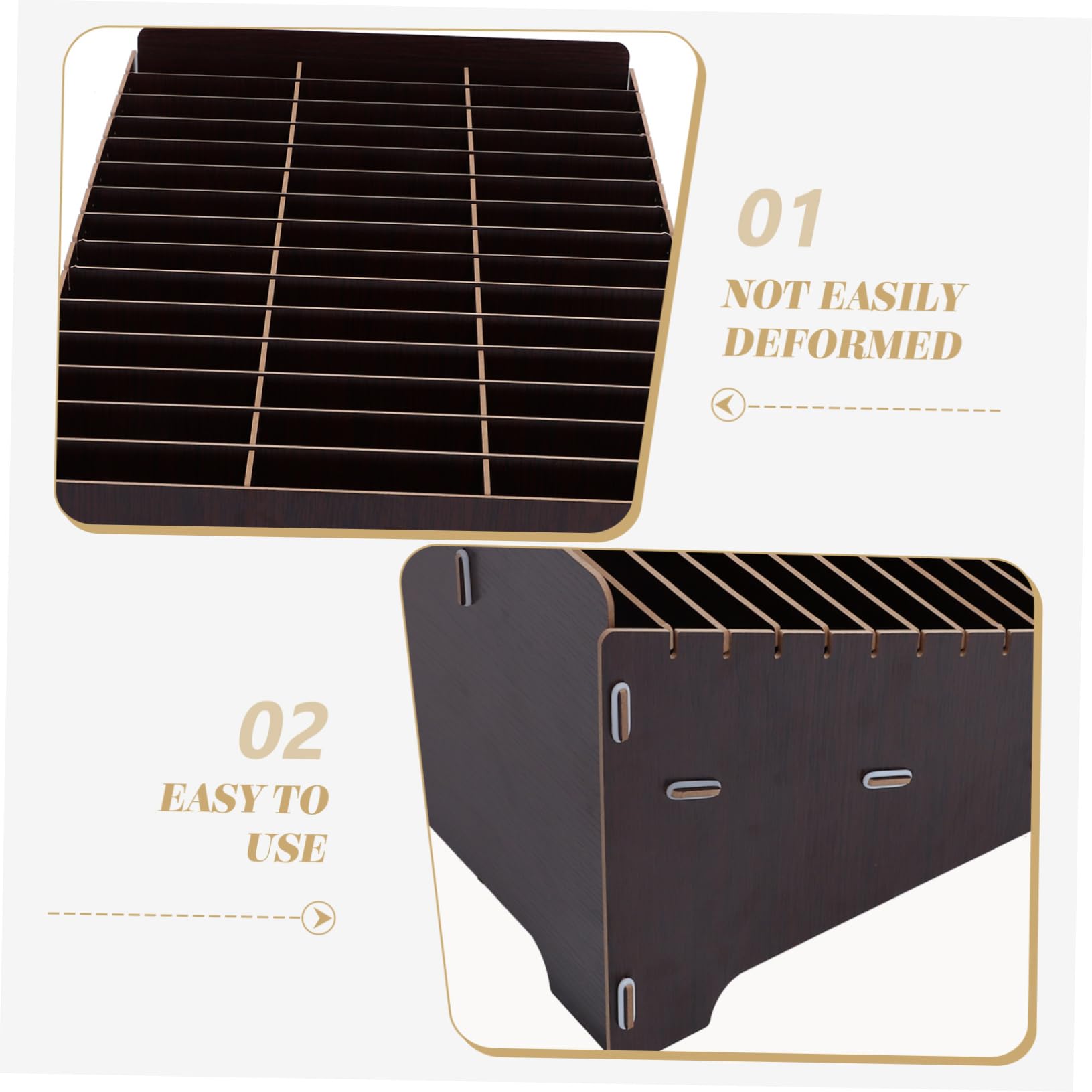Gadpiparty Caja De Madera Organizadora Múltiples Compartimentos Para Teléfono Móvil y Smartphone Para Aula y Sala De Reuniones Estuche Compartimentos De Almacenamiento