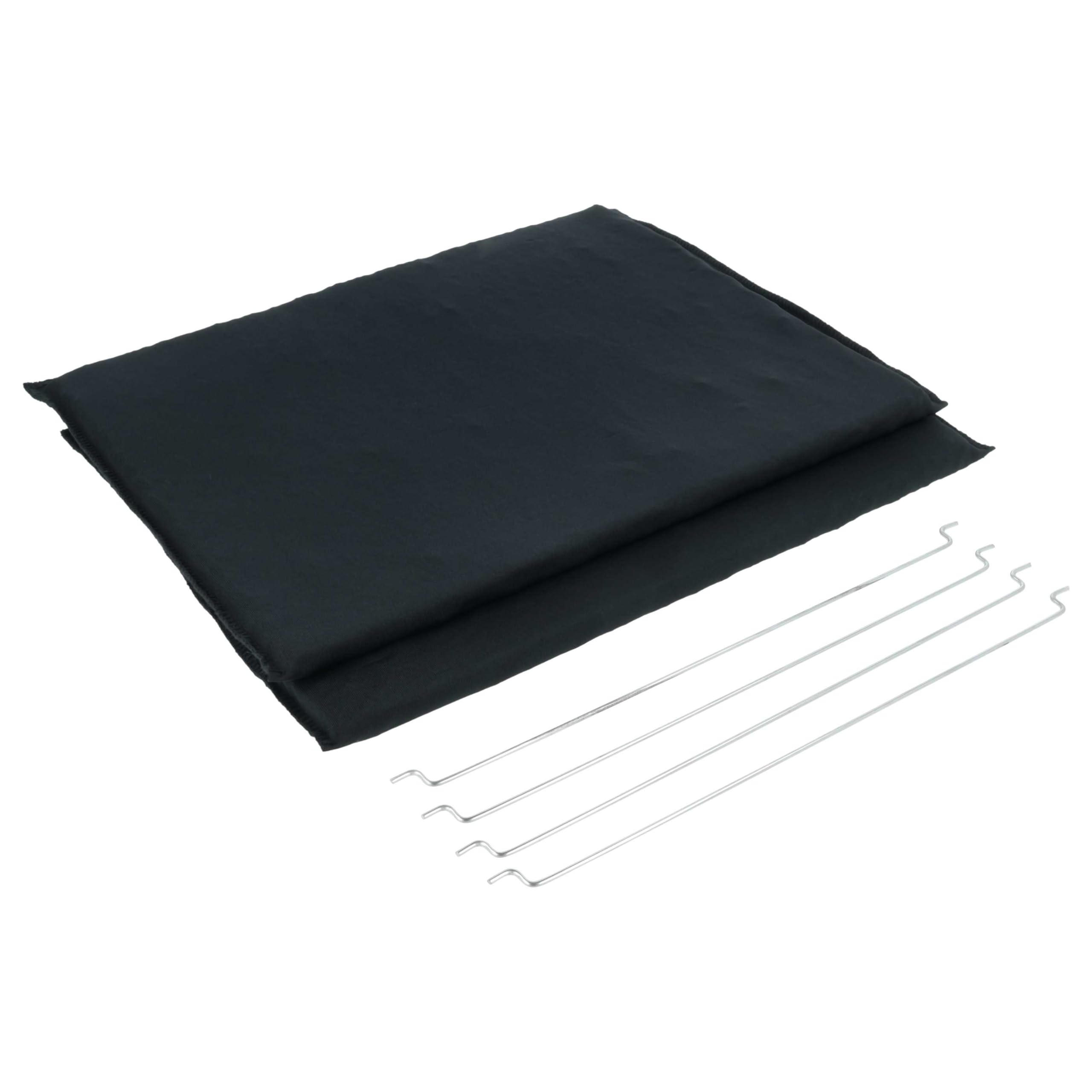 vhbw 2 x filtr z węglem aktywnym zamiennik do Miele DKF 22-1, 4002515445303 do okapu kuchennego + materiał mocujący