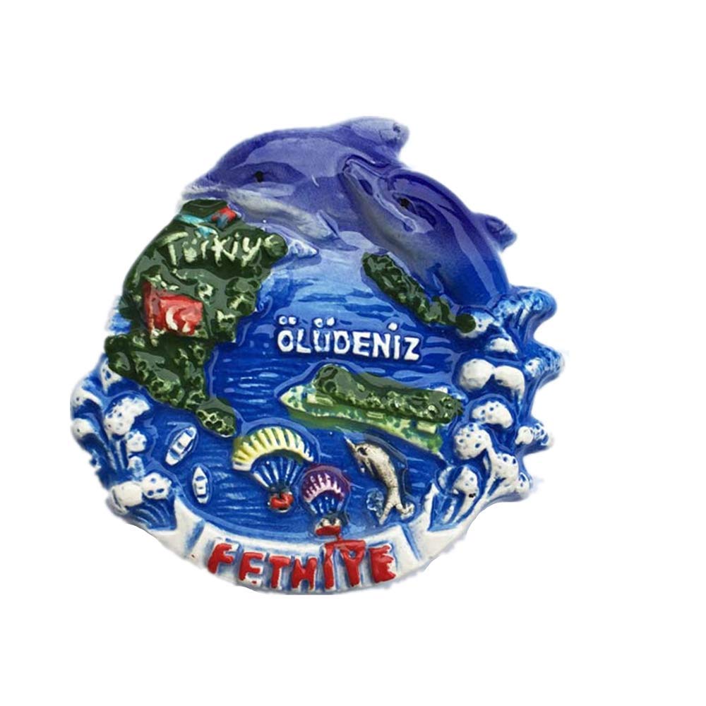 Muyu Magnet Multicolor Oludeniz Beach Fethiye Turkey 3D Fridge Magnet Home & Kitchen Decoration Magnetic Sticker,Fethiye Oludeniz Turkey Refrigerator Magnet Travel Souvenir Gift