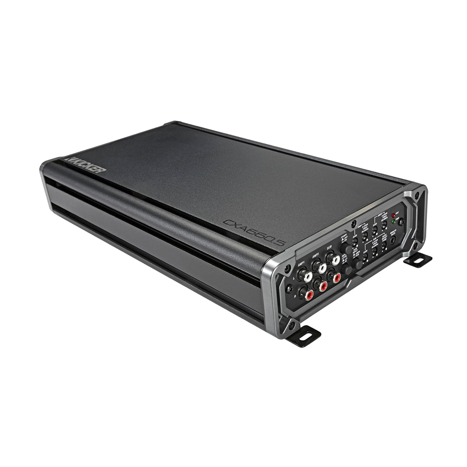 KICKER CXA660.5 4x90 Watt 4-Channel Full-Range Amplifier w/300-watt Class D Sub Channel with Remote and Wiring Install Kit