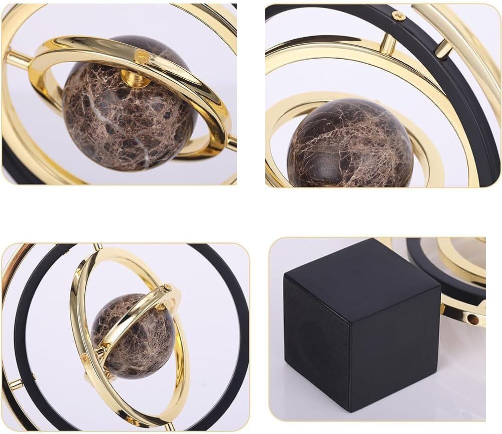 Décorations Statue De Globe En Métal, Sculpture De Globe, Décoration De Maison, Artisanat D'art Abstrait, Ornement De Collection