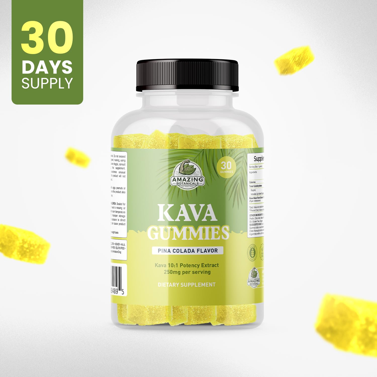 Amazon.com: Amazing Botanicals Tropical Pina Colada Kava Gummies