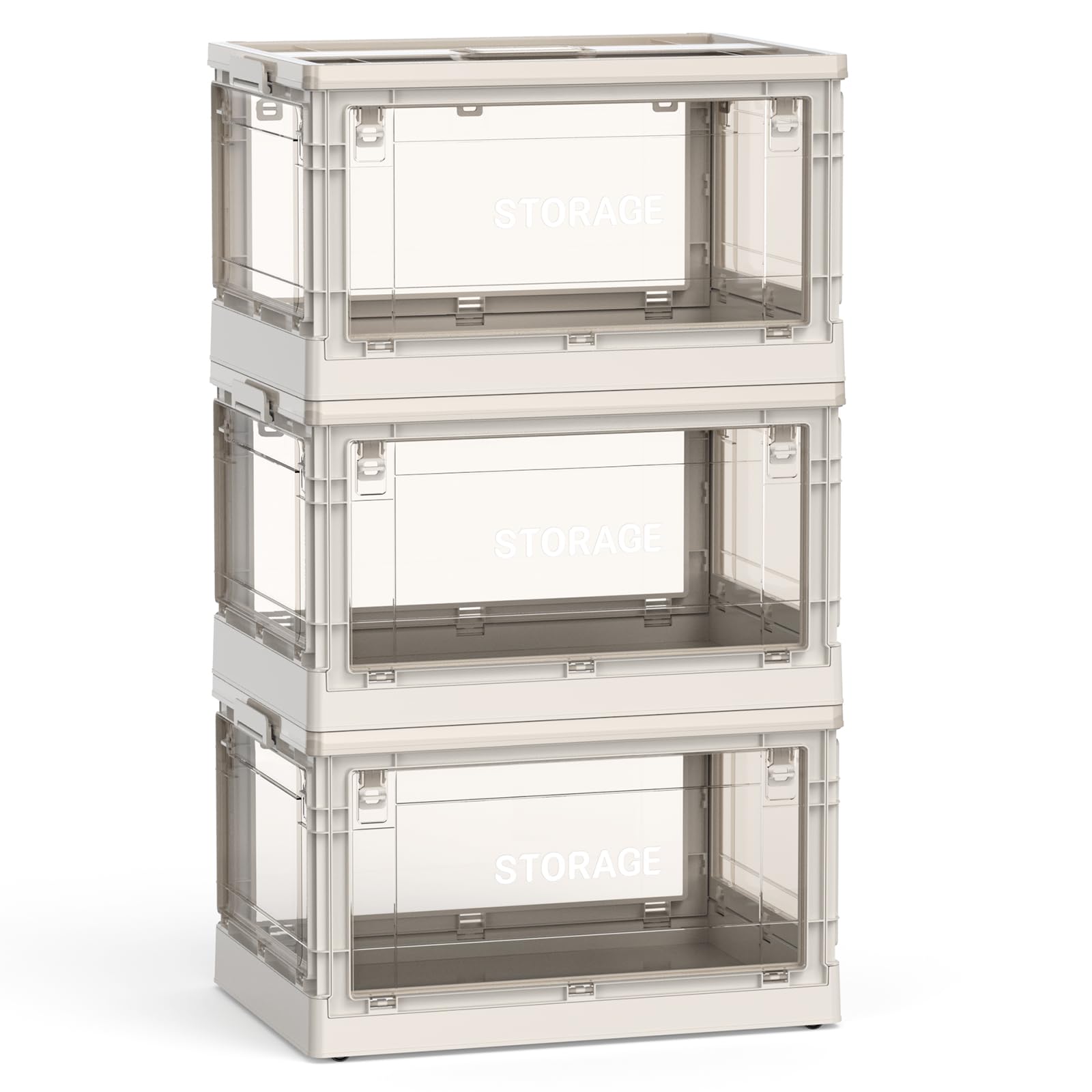 収納ボックス 3個セット グレー　Mozawa　コンテナ Amazon｜【Mozawa】収納ボックス 折りたたみ式 大容量 蓋付き