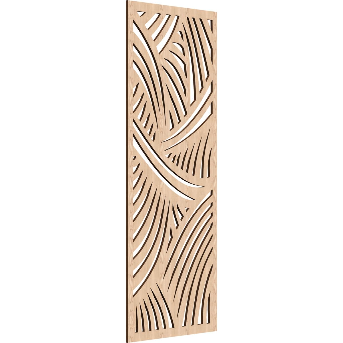 17 3/8"W x 44 3/8"H x 1/4"T Chester Decorative Fretwork Wood Wall Panels, Red Oak
