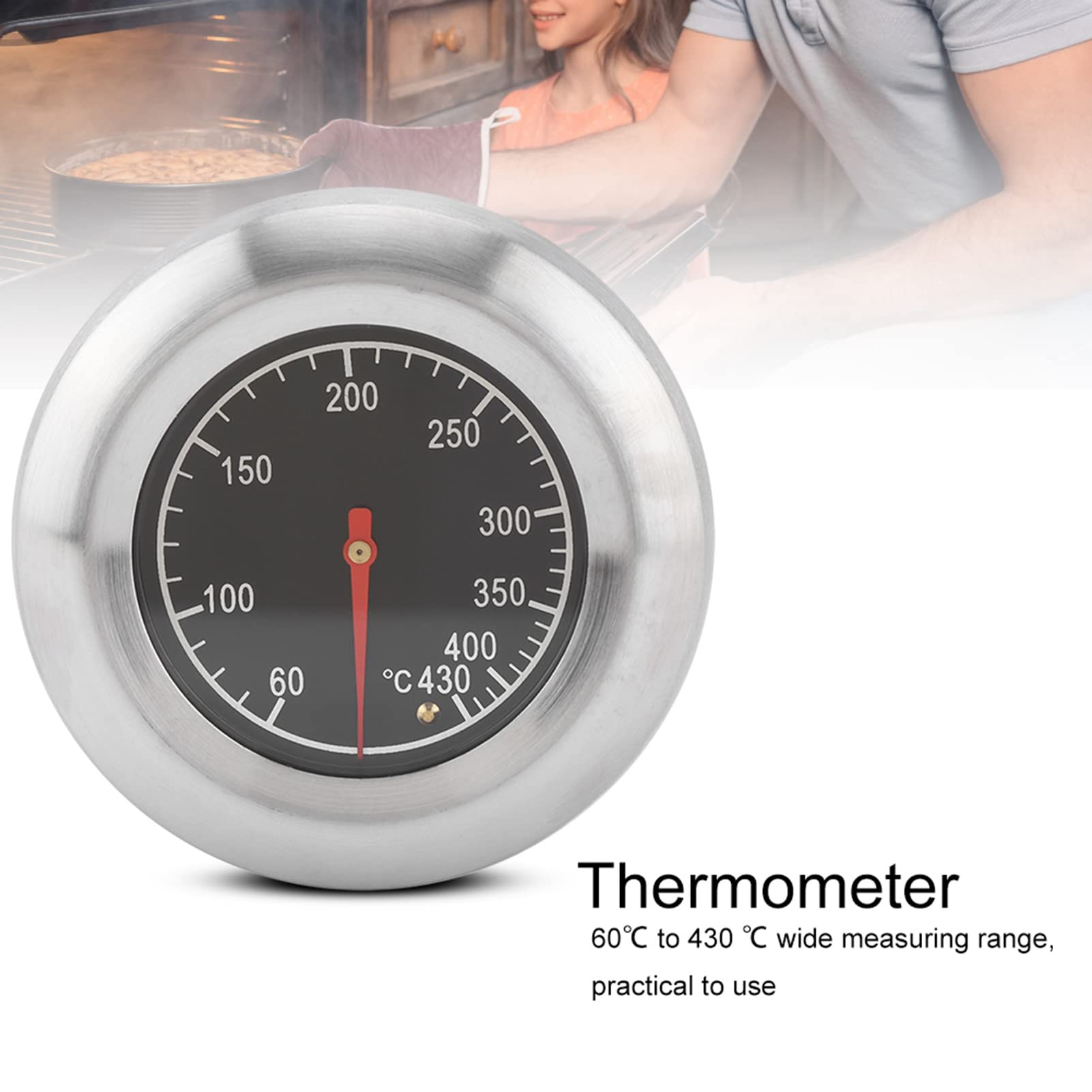 Grill Temperature Gauge, Meat Thermometer Digital, 60~430? Stainless Steel BBQ Thermometer Barbecue Smoker Grill Temperature Gauge, Food Thermometer