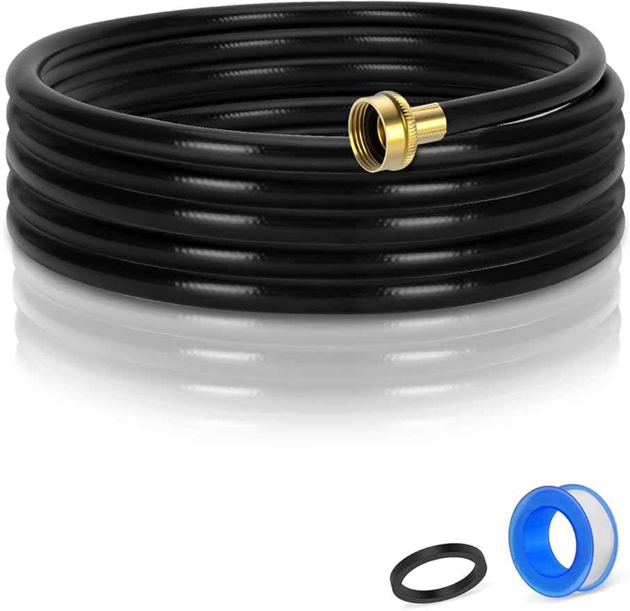 (7 Length Options) Dehumidifier Drain Hose with 3/4 Inch FHT Connector, Featuring Rust-Resistant Brass Fittings for Leak-Proof Connection, Perfectly Compatible with Most Dehumidifier Brands