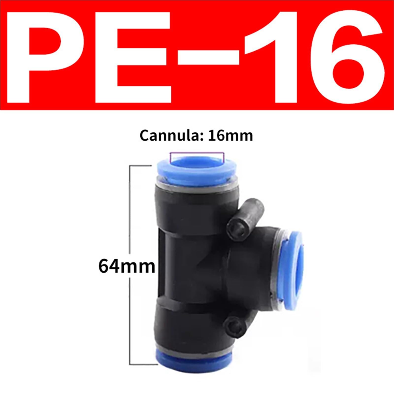 100 accesorios neumáticos de presión, conector de tubo de aire de plástico para acoplamiento de manguera de agua