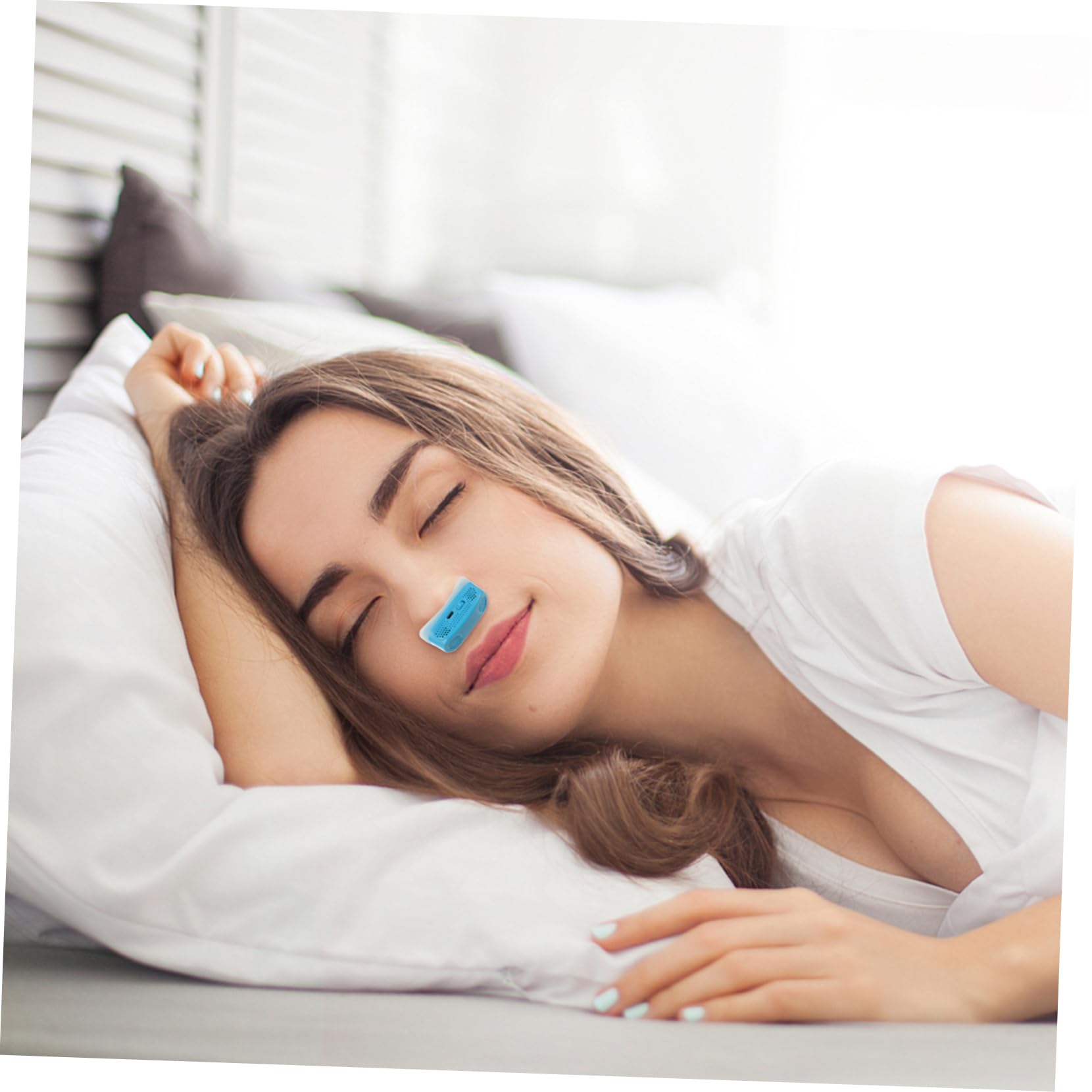 2 Tapones Eléctricos Para Ronquidos Dispositivo De Ventilación Nasal Filtro Antirronquidos Ayuda Para Dormir Clip Nasal Filtro Antirronquidos Abs Azul