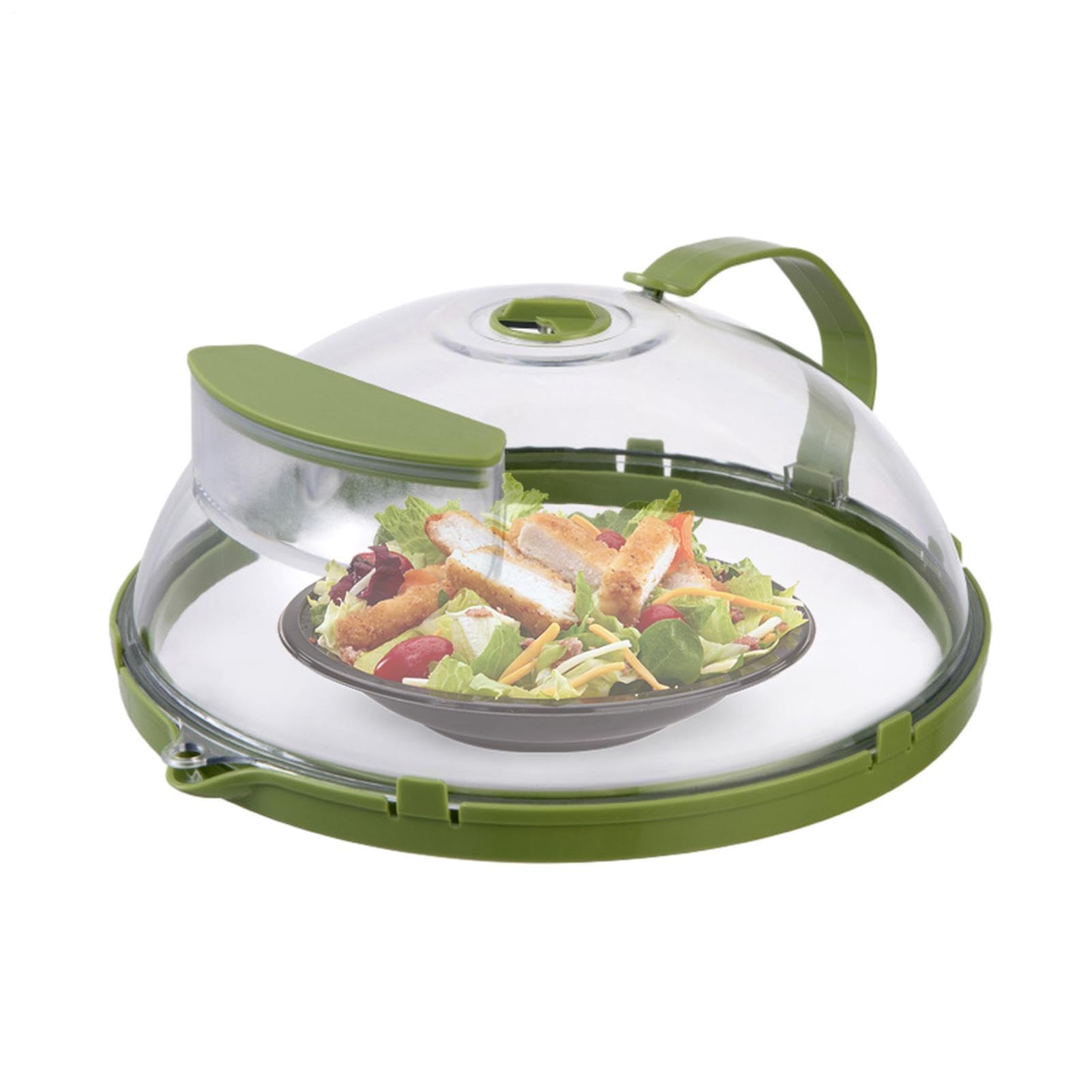 Cubierta Para Tapa De Microondas - Protector Contra Salpicaduras | Cubierta Ventilada Para Alimentos Para Microondas Con Depósito De Agua Para Humedad, Tapa Transpirable Para Preparación De Comidas Y