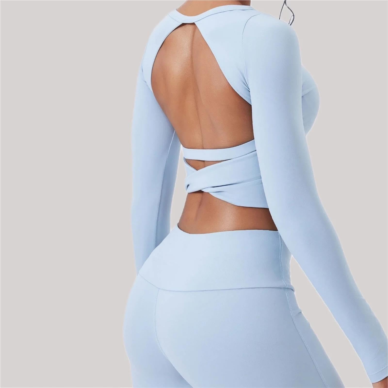 Camisas Yoga Camiseta Deportiva Top Ajustado Que Forma Espalda