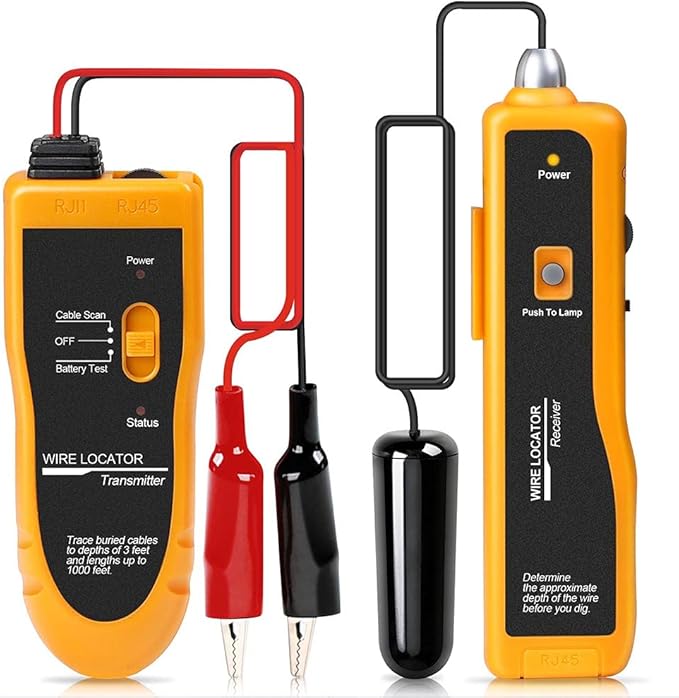 KOLSOL F02 Localisateur de câble souterrain LAN avec écouteurs pour