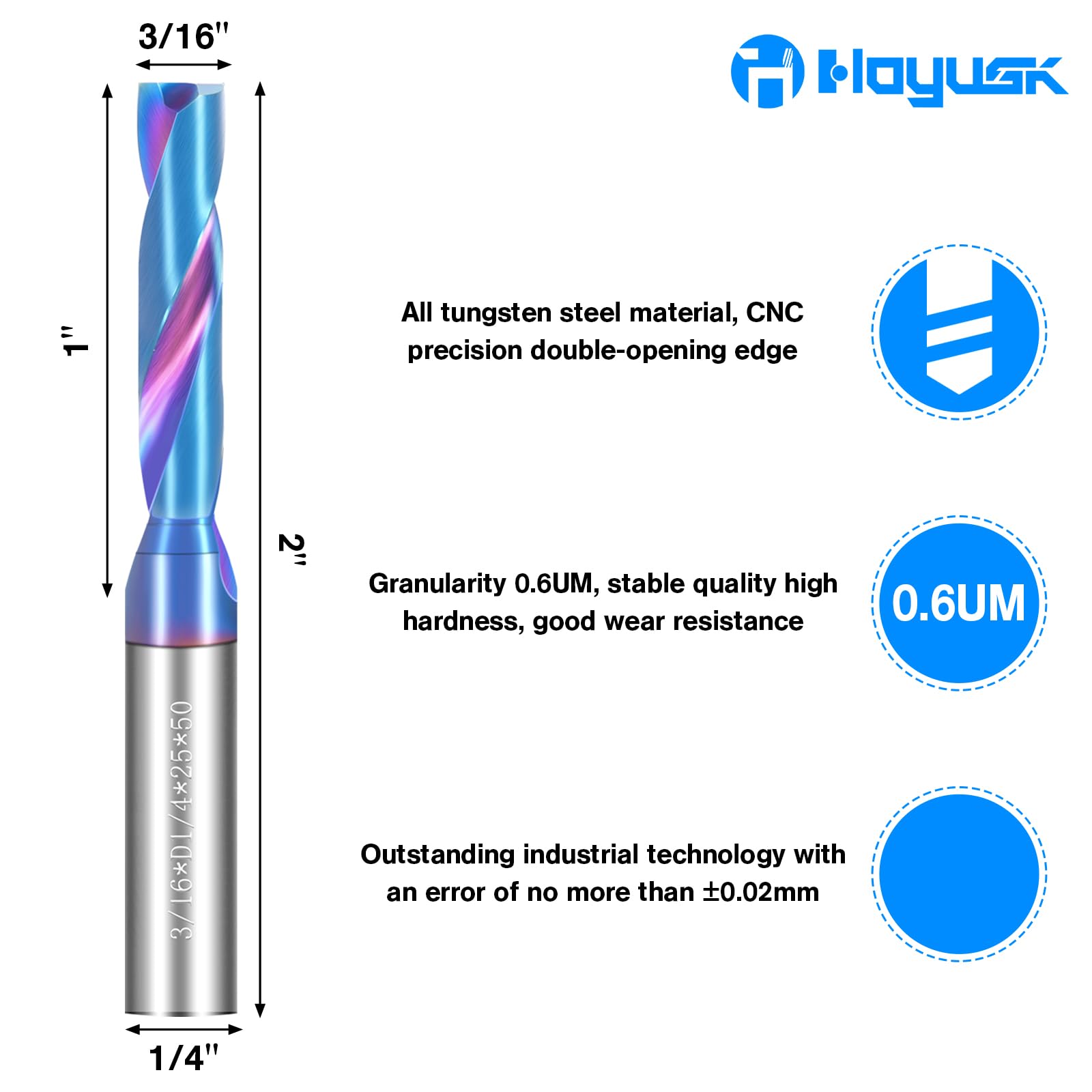 3/16" Carbide Drill Bits - Precision CNC Drilling -2