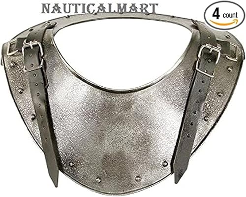 Miniatura 2 de NauticalMart Armadura medieval, de guerrero oscuro, para el cuello, talla única