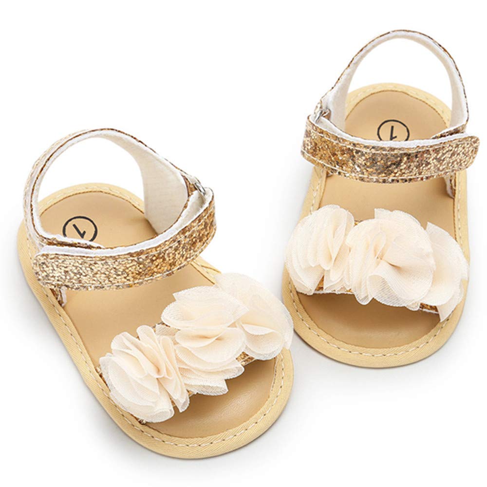 LAFEGENInfant Baby Girls Summer Sandals Newborn Toddler First Walker Crib Dress Shoes