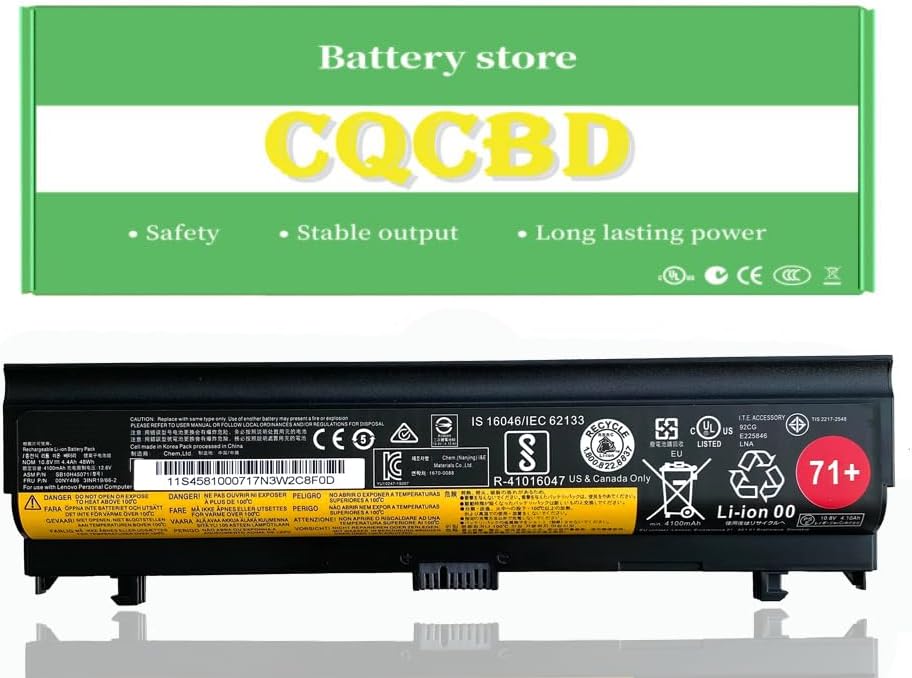 Batteria Originale Lenovo 71+ 6 Celle Per ThinkPad L560 / L570 – 00NY488, 4400 MAh, 10.8V