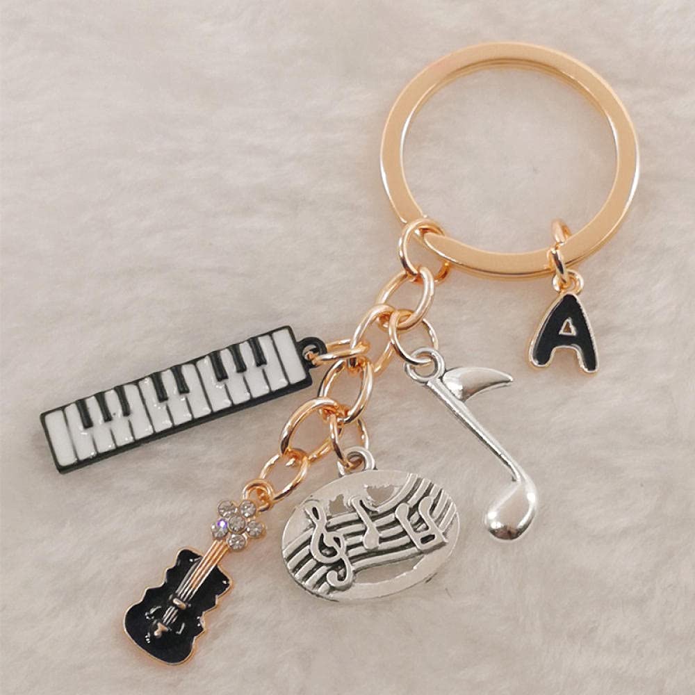 2 Portachiavi A Forma Di Pianoforte Con Tastiera Musicale - Regalo Creativo Per Amanti Della Musica - Ciondolo In Lega Di Zinco Nero