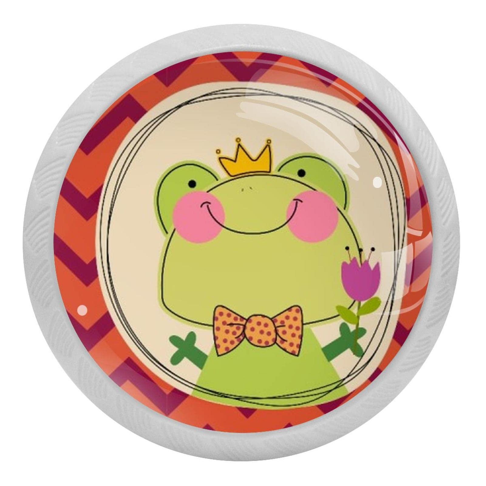 Bouton de tiroir grenouille blanche fluorescente pour customiser meuble et commode de placard