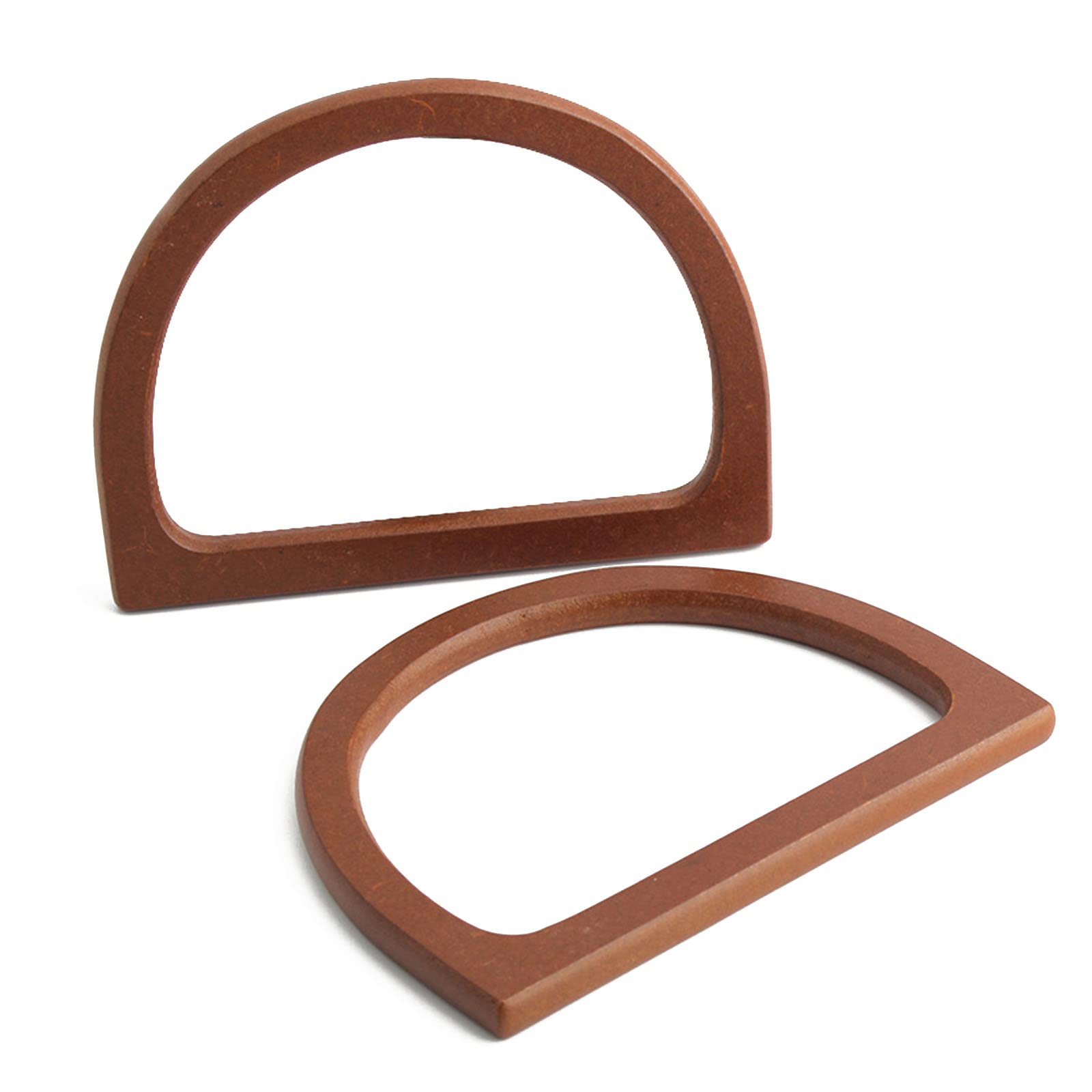 Elnwnnkc D Shape Wooden Purse Handles Replacement for Handbag
