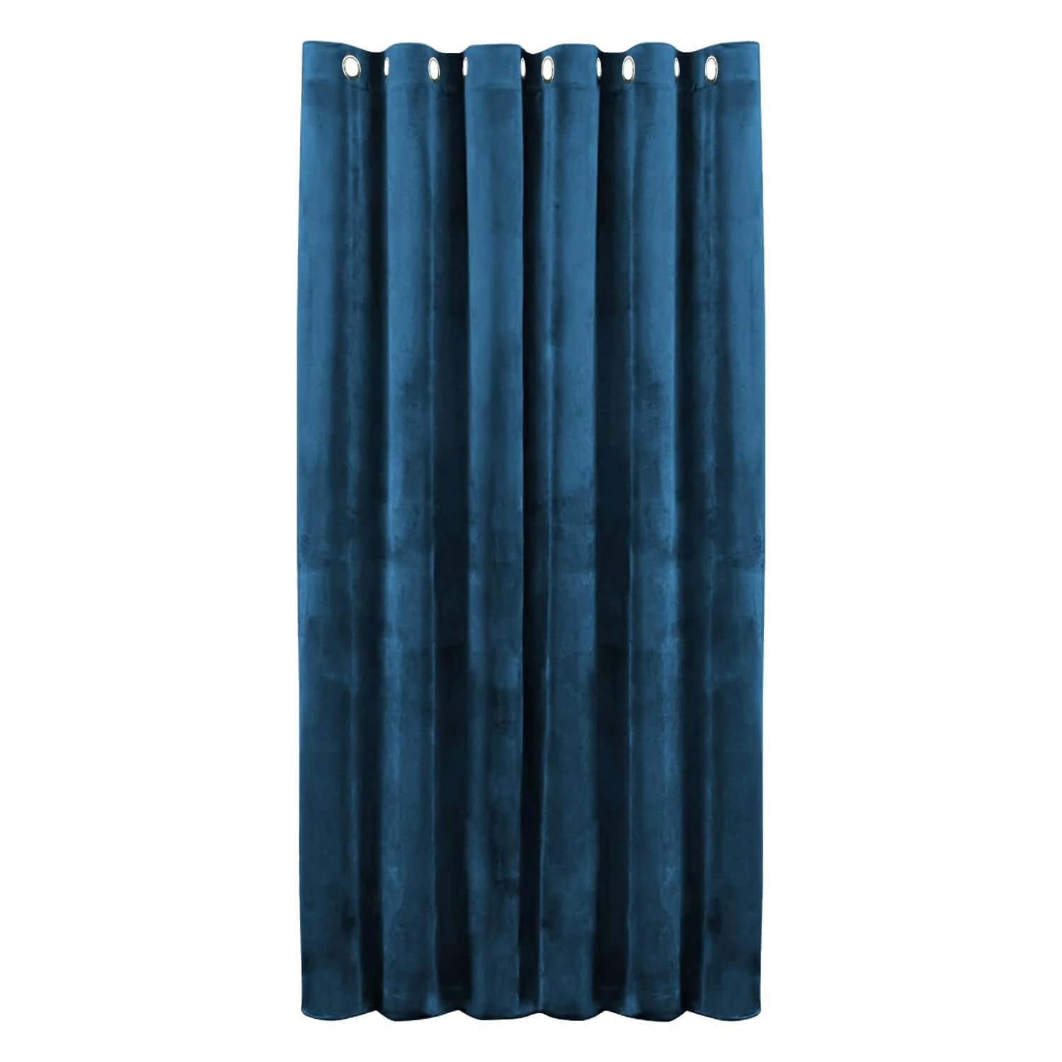 Hafaa Navy Blackout Curtain for Bedroom – 66" wide x 84 inch drop Super Soft Crushed Velvet Curtain for Living Room – 1 Panel Eyelet Curtain with Matching Tie Back (168cm x 213cm)
