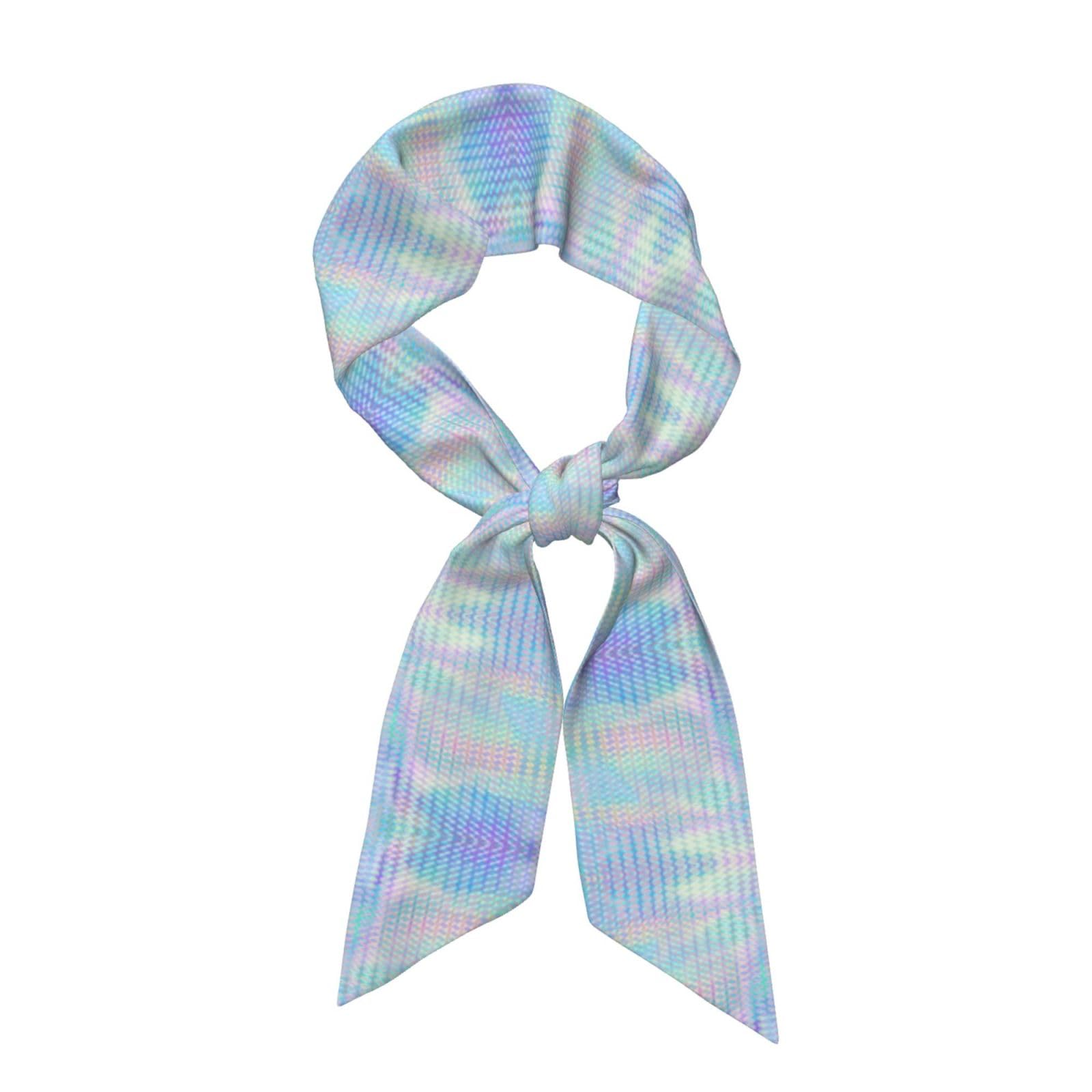 Ywsotre Unisex As Picture Colourful Rainbow Colour Hologram Holographic, Neck Scarves, Neckerchief Headband, Women's Fashion Scarf