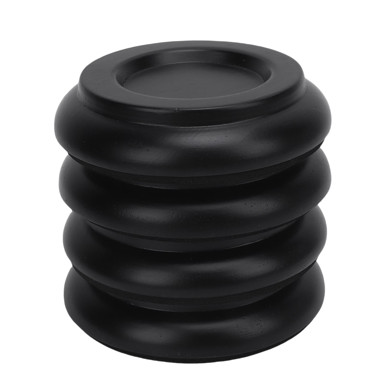4 PCS Piano Caster Cups, Solid Wood Foam Base Furniture Castor Cups, Non Slip Anti Noise Upright Castor Cups for Upright Pianos, Wooden Floors Protection (Black)