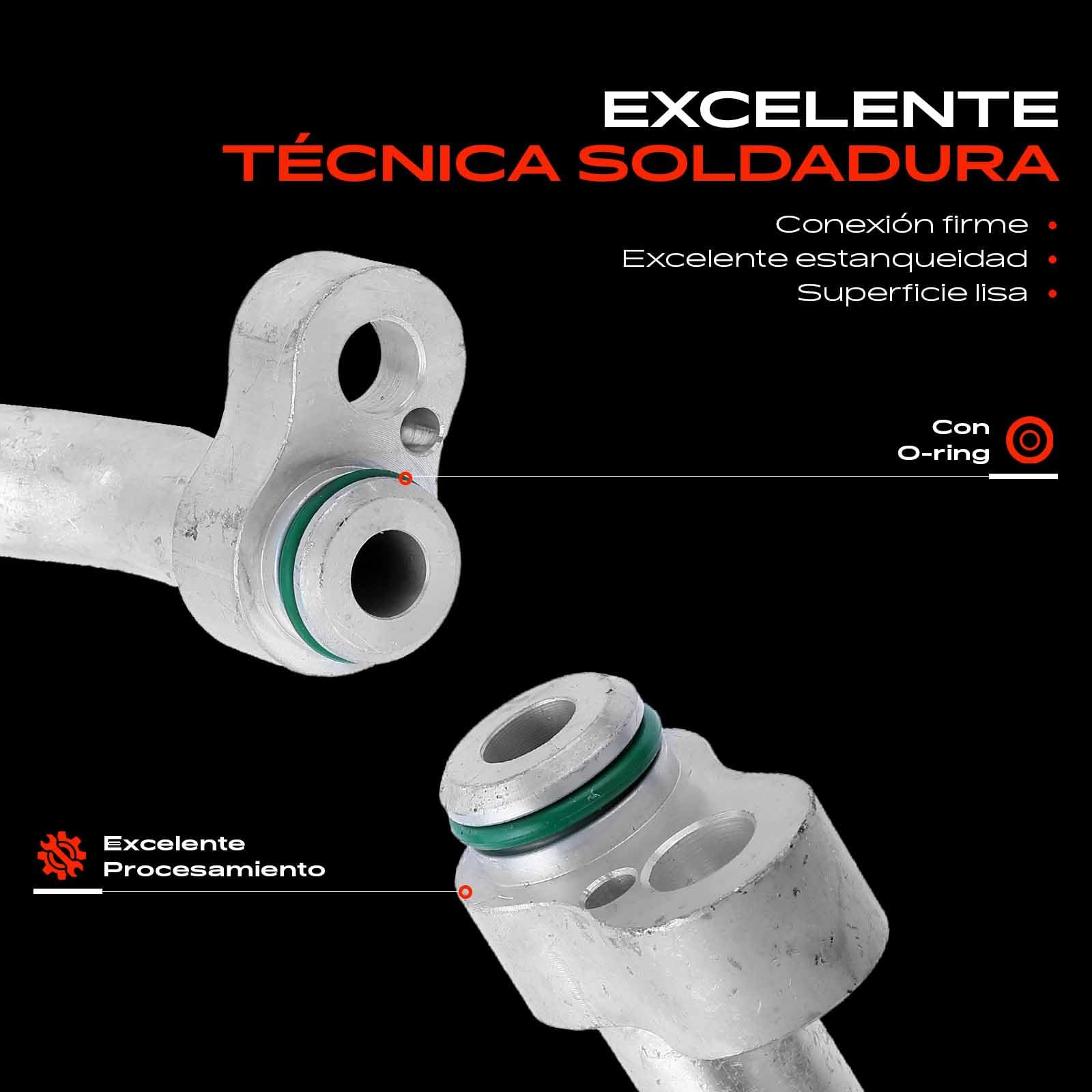 Frankberg Tubería de alta/baja presión aire acondicionado | KTT160135; Compatible con: VF7 nervioso, Expert Box VF3A VF3U VF3X, Plataforma/chasis inestable
