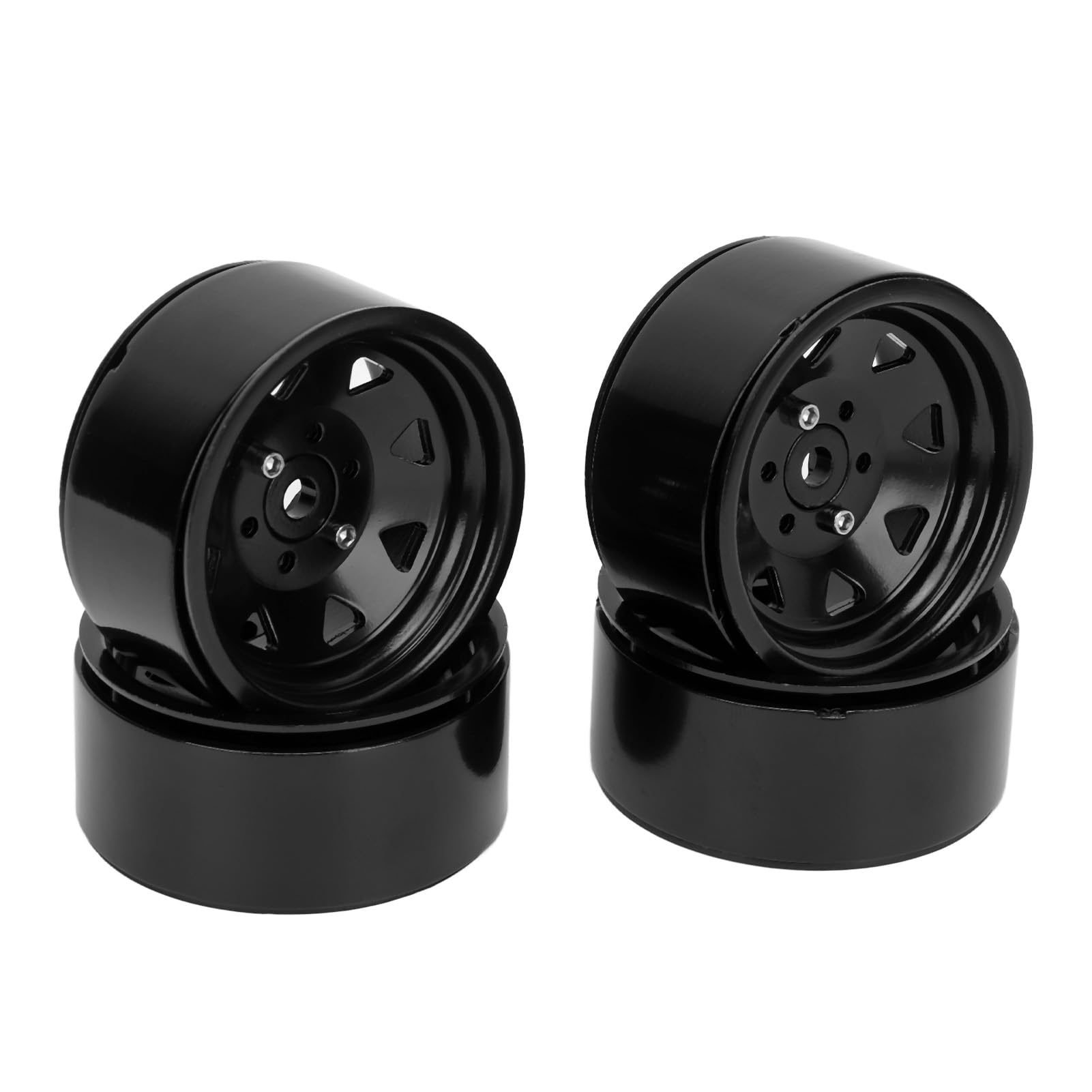 4 sztuki felg RC 1,9 cala, mocne i trwałe koła podporowe do Axial SCX10 SCX10 II SCX10 III GEN8 (Czarny)