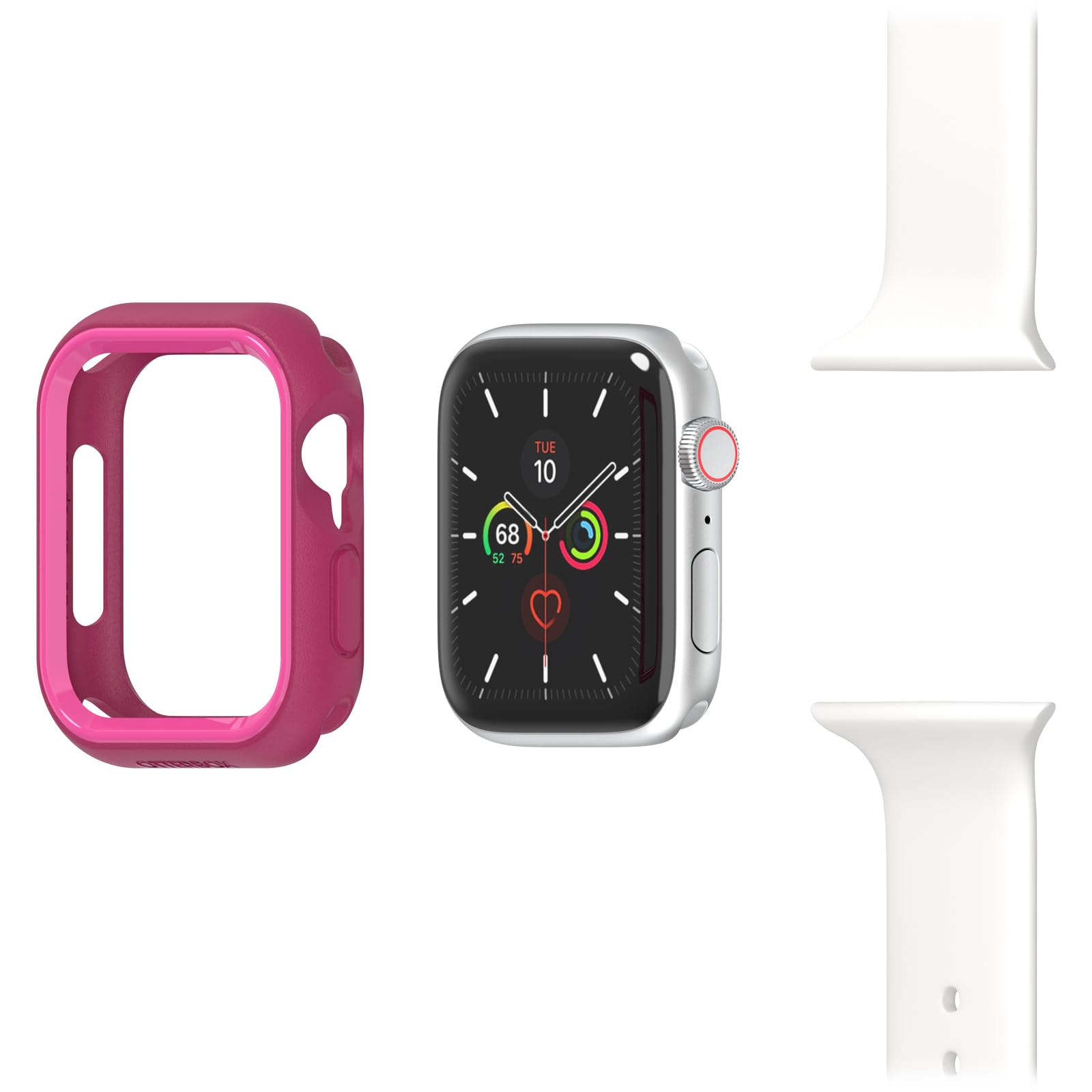 OtterBox etui na zegarek Apple Watch Series SE (3/2nd/1st gen)/6/5/4-44mm, Odporny na wstrząsy i upadki, elegancki futerał ochronny na zegarek Apple, chroni wyświetlacz i krawędzie, Różowe