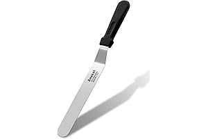 Anaeat Professional Crepe Spatula with 10" Stainless Blade and Offset Angled Handle