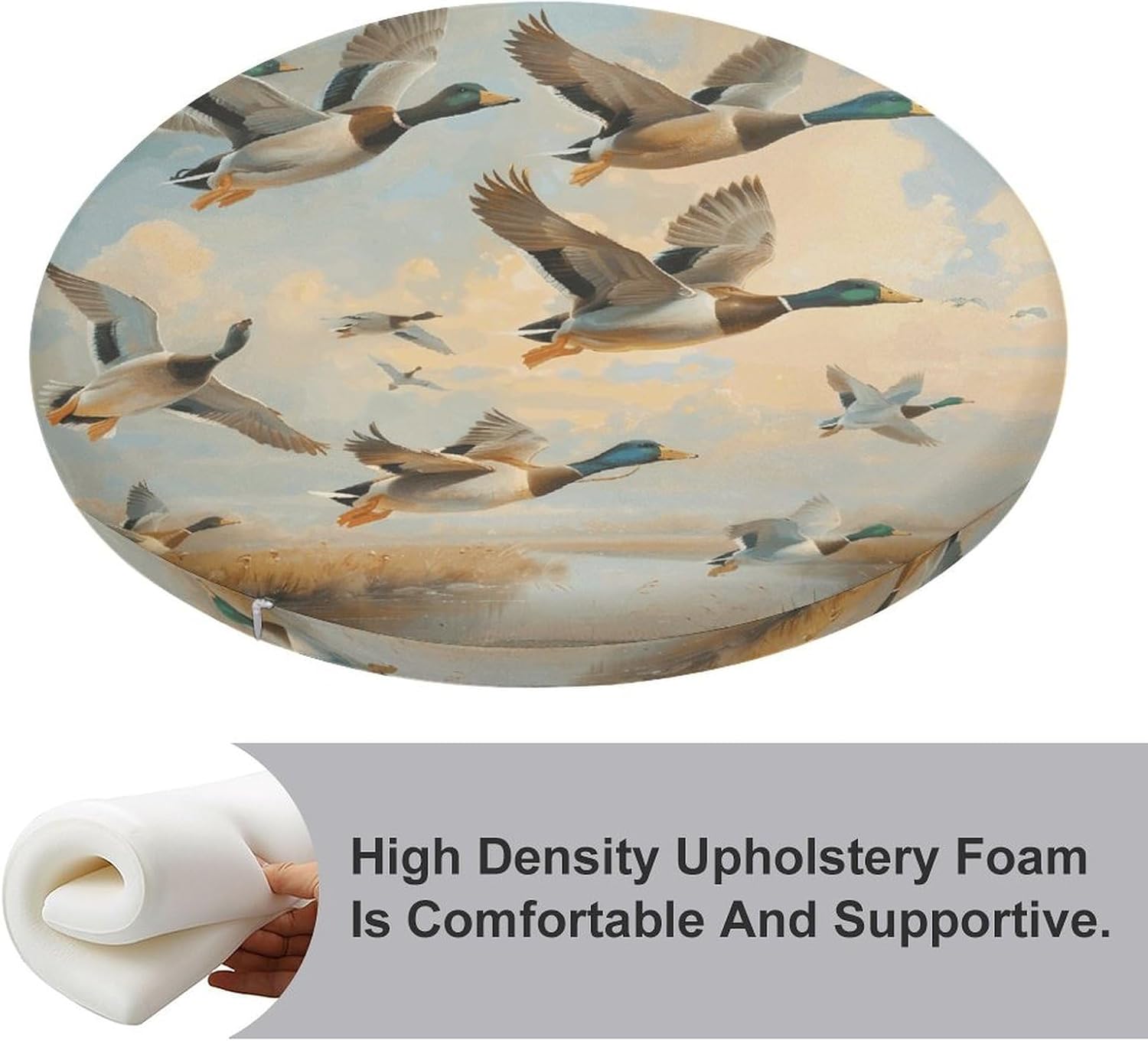 Hunting Flying Wild Ducks Chair Cushions Floor Pillow Chair Pad